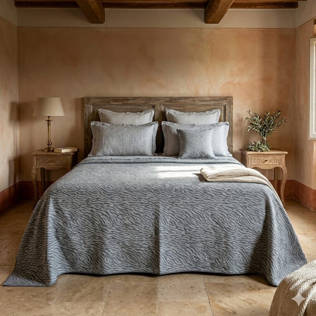 Copriletto Matrimoniale Alexander Tuscany Home Safari – Jacquard 260x260 cm - 8