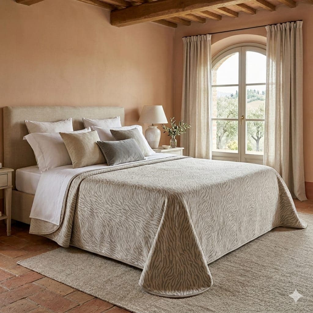 Copriletto Matrimoniale Alexander Tuscany Home Safari – Jacquard 260x260 cm - 9