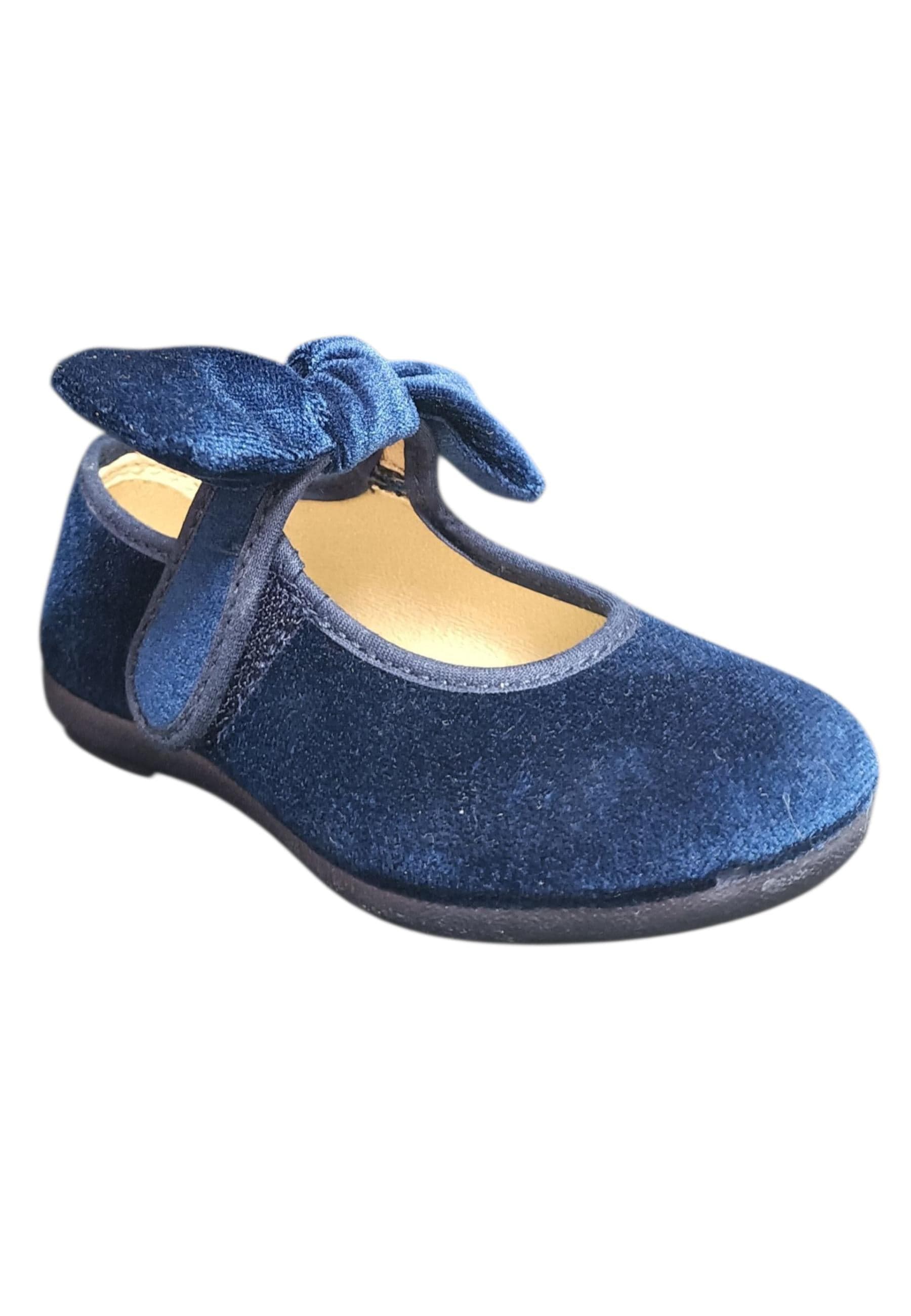 Ballerina bambina Vul-Ladi Candy blu velluto velcro elegance style in Ballerine Scarpetteria Gica - Trani, commercioVirtuoso.it