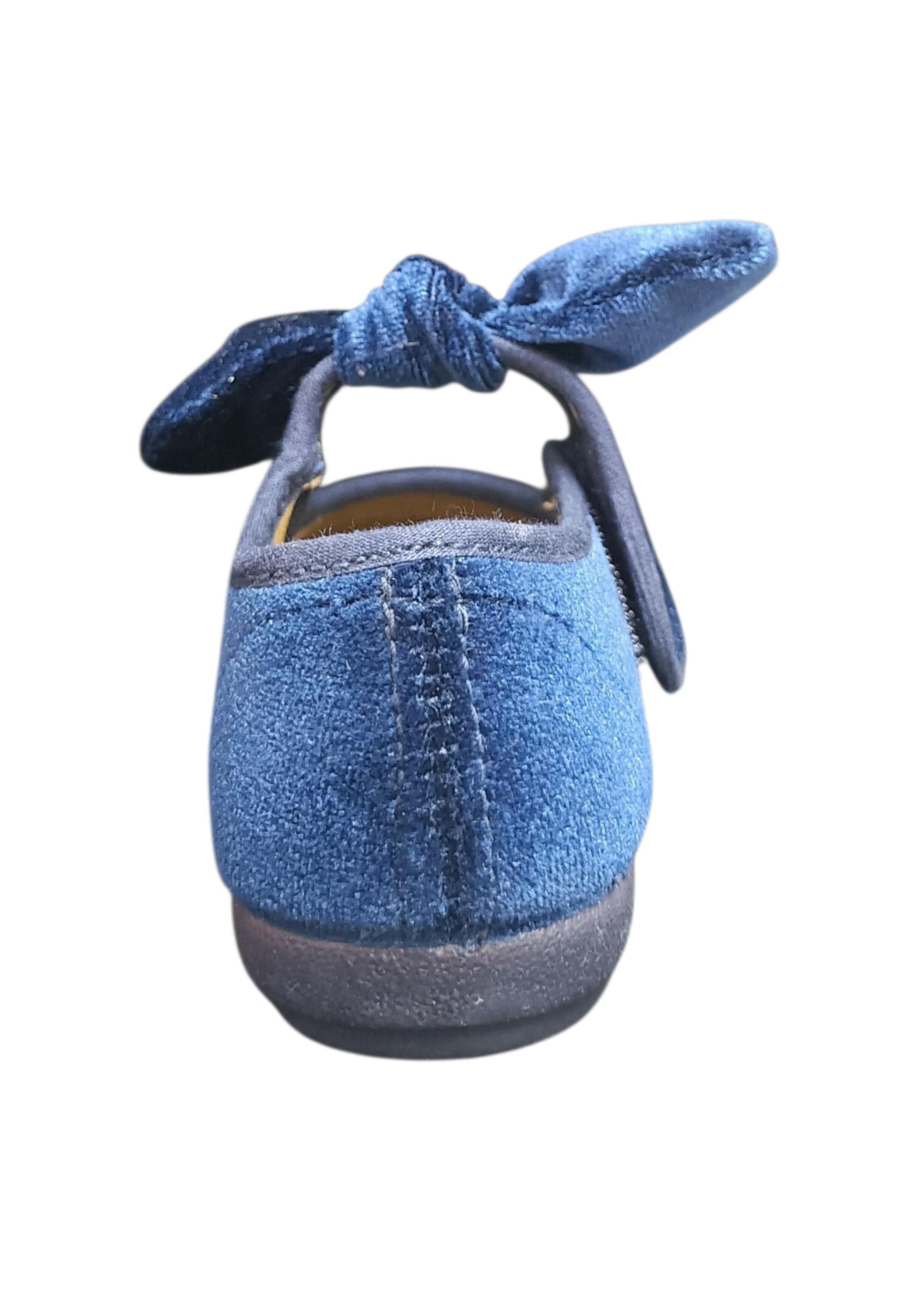 Ballerina bambina Vul-Ladi Candy blu velluto velcro elegance style in Ballerine Scarpetteria Gica - Trani, commercioVirtuoso.it