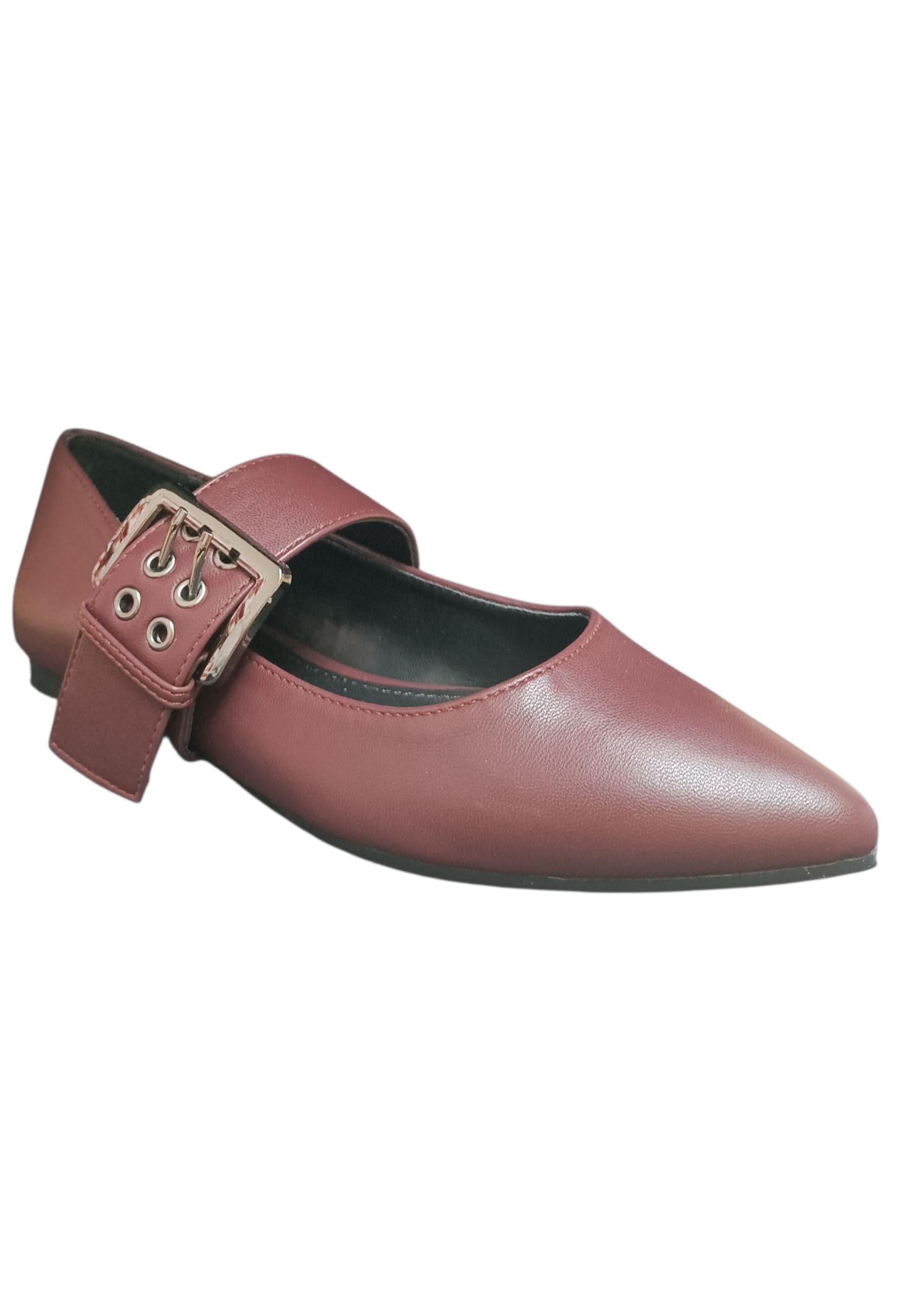 Ballerina donna Marina Galanti Punk bordeaux pelle fibbia elegance style in Ballerine Scarpetteria Gica - Trani, commercioVirtuoso.it