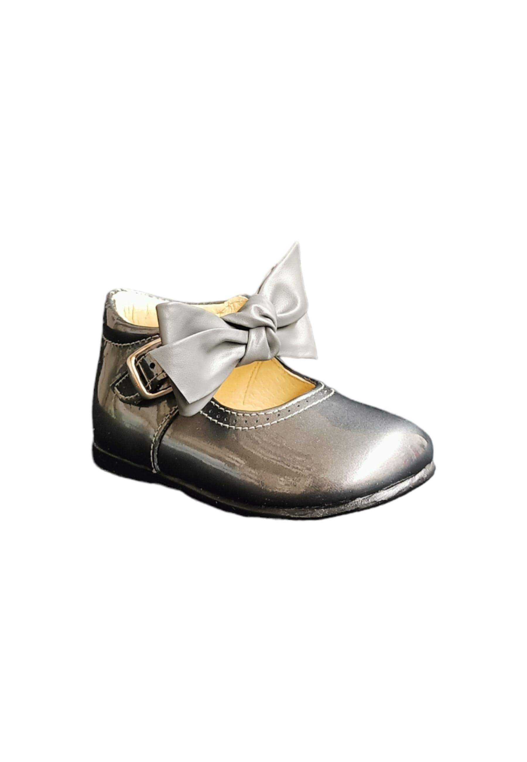 Ballerina primi passi Panyno B1528 grigio vernice fibbia fiocco estraibile in Ballerine Scarpetteria Gica - Trani, commercioVirtuoso.it