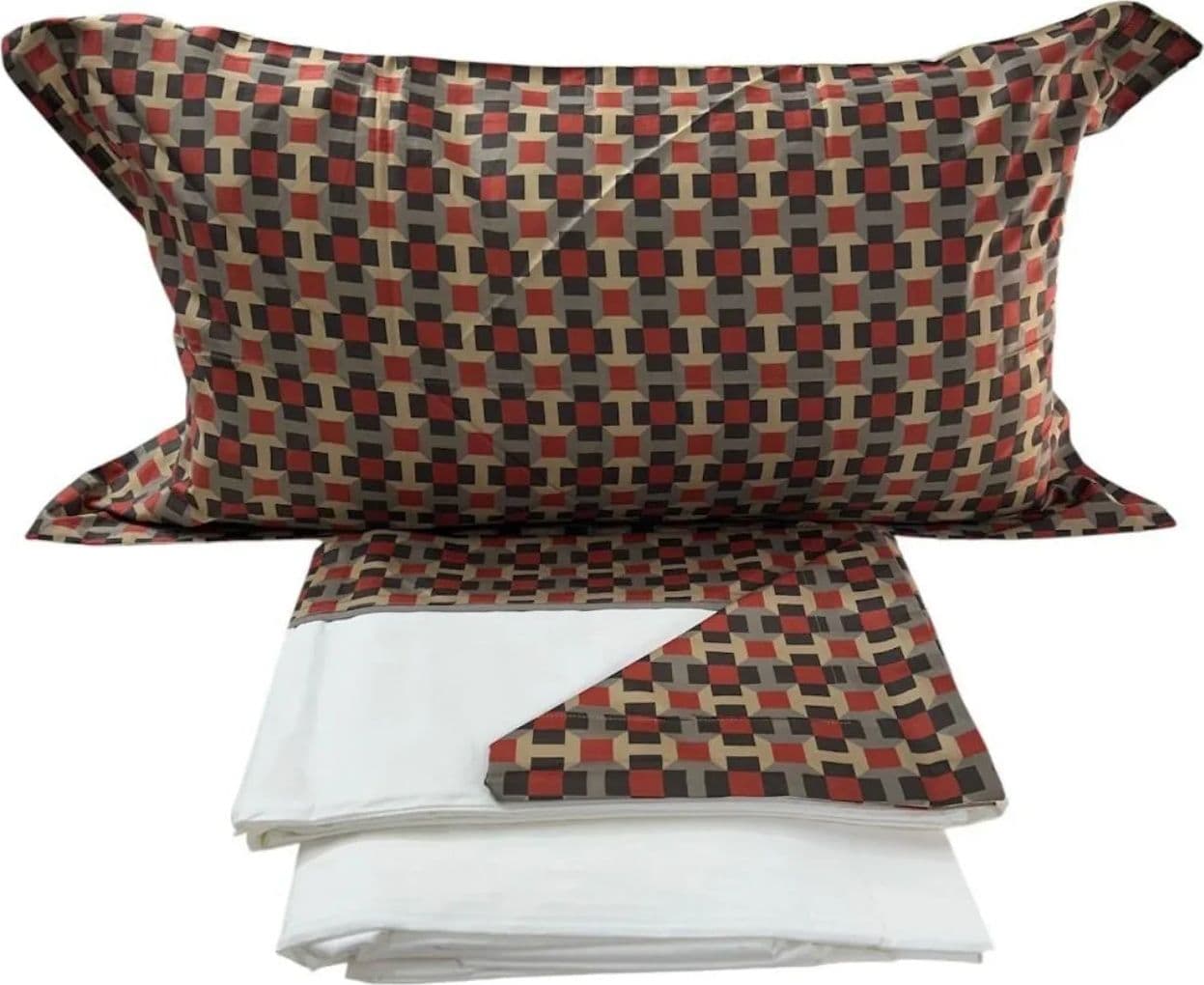 Completo Lenzuola Matrimoniale Alexander Tuscany Home Rombi – 100% Cotone - 2