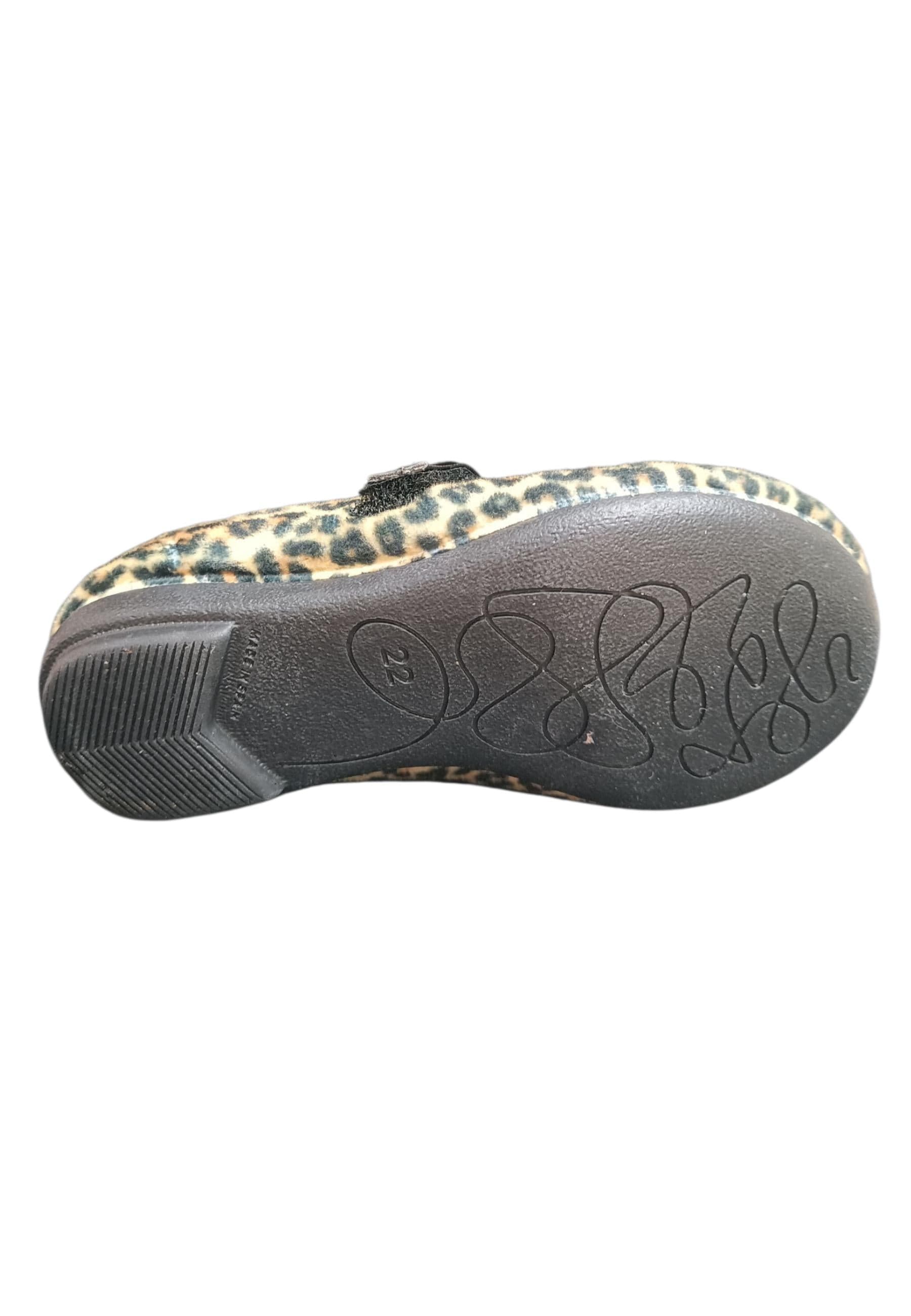 Ballerina bambina Vul-Ladi Candy nero maculato velluto velcro elegance style - 5