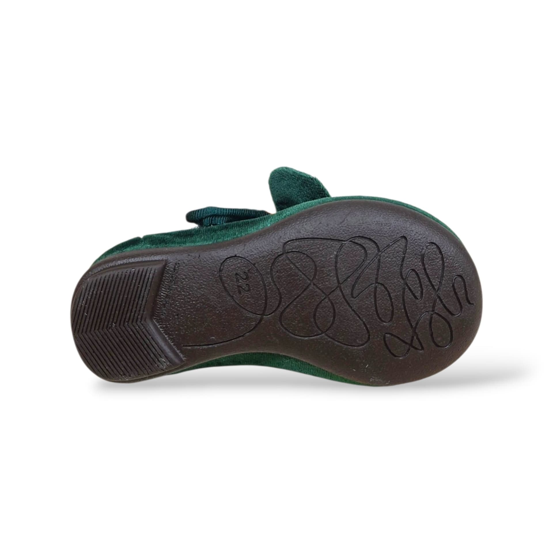 VUL-LADI Candy Ballerine Bambine Ragazze Verdone | Taglia 22-37 | Velluto Fiocco Velcro | Scarpetteria Gica - 5