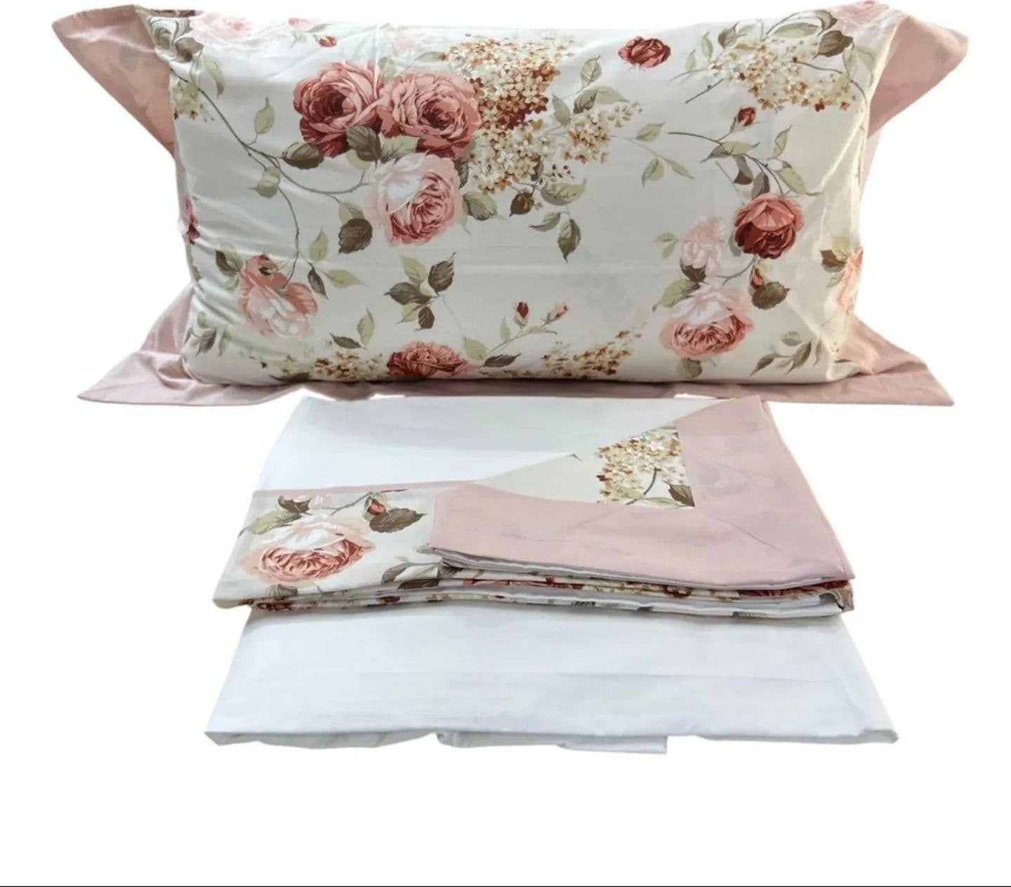 Completo Lenzuola Matrimoniale Alexander Tuscany Home Rose – 100% Cotone - 2