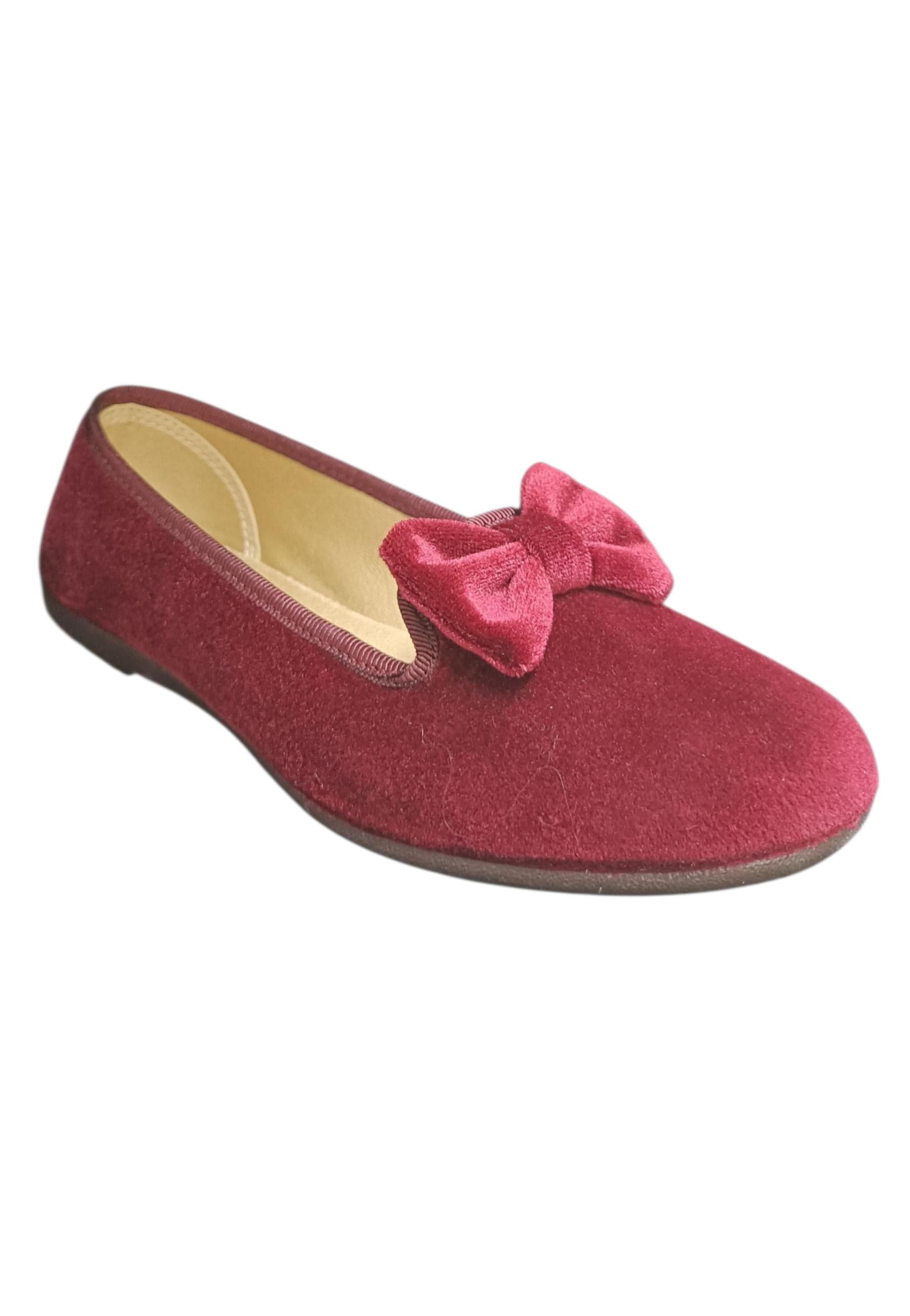 Ballerina ragazza Vul-Ladi Candy bordeaux velluto velcro elegance style in Ballerine Scarpetteria Gica - Trani, commercioVirtuoso.it