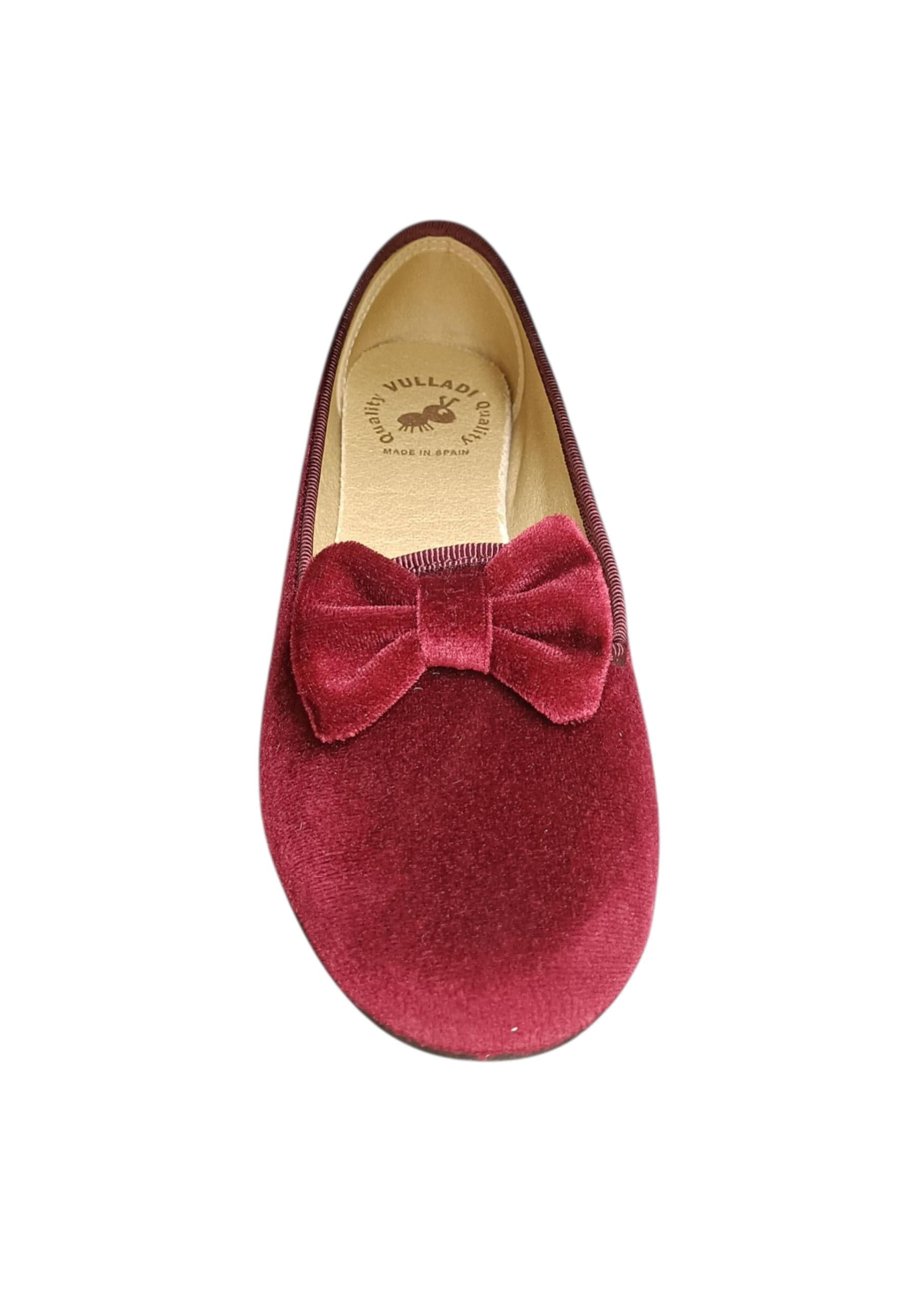 Ballerina ragazza Vul-Ladi Candy bordeaux velluto velcro elegance style in Ballerine Scarpetteria Gica - Trani, commercioVirtuoso.it