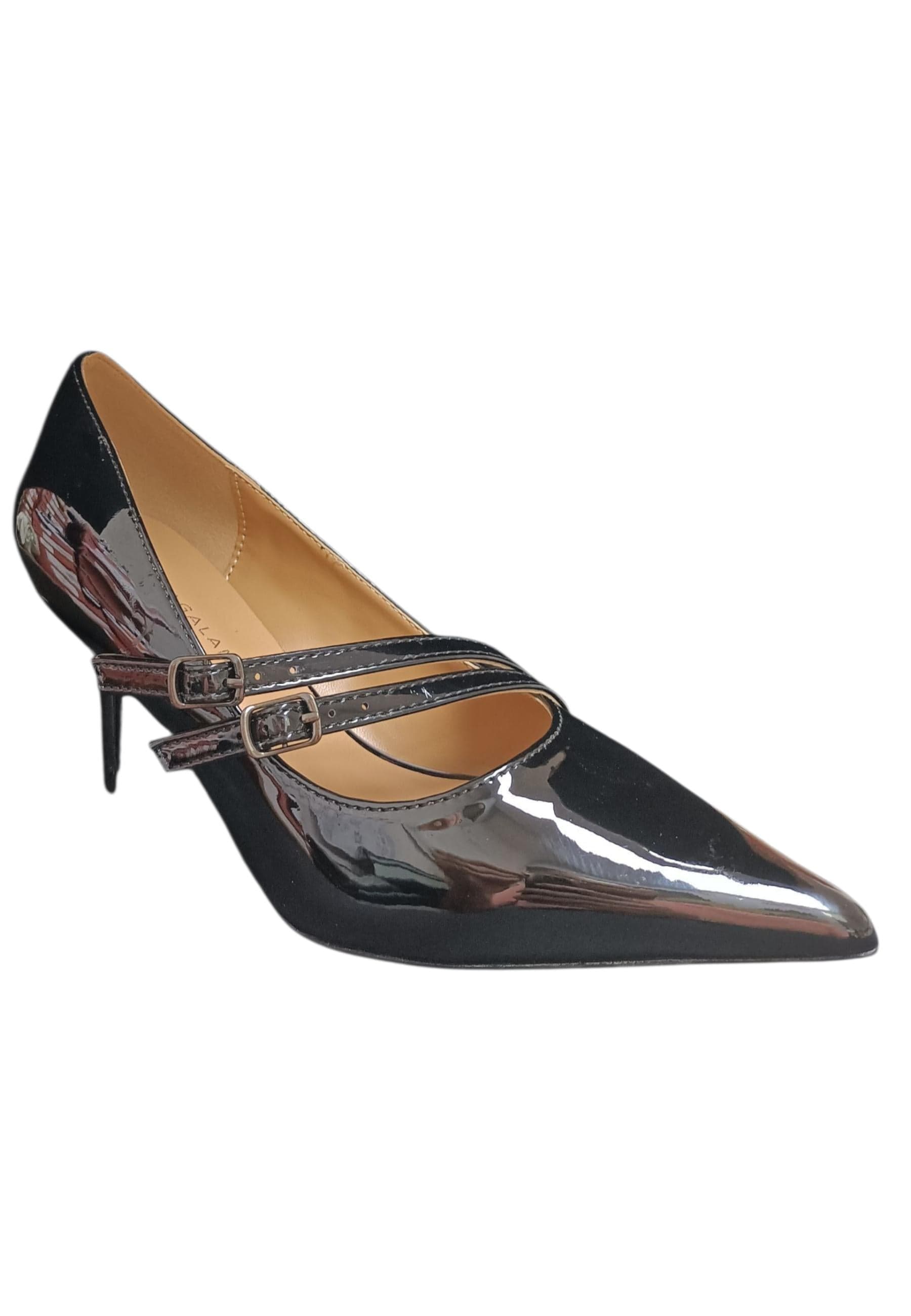 Décolleté donna Marina Galanti nero pelle - Eleganza classica con fibbia in Ballerine Scarpetteria Gica - Trani, commercioVirtuoso.it