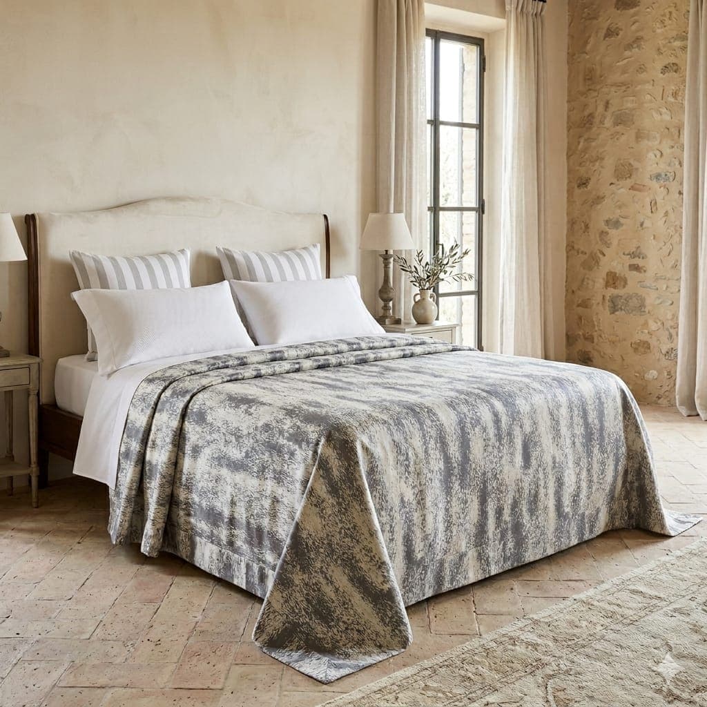 Copriletto Matrimoniale Alexander Tuscany Home Moiré – Jacquard 260x260 cm - 10