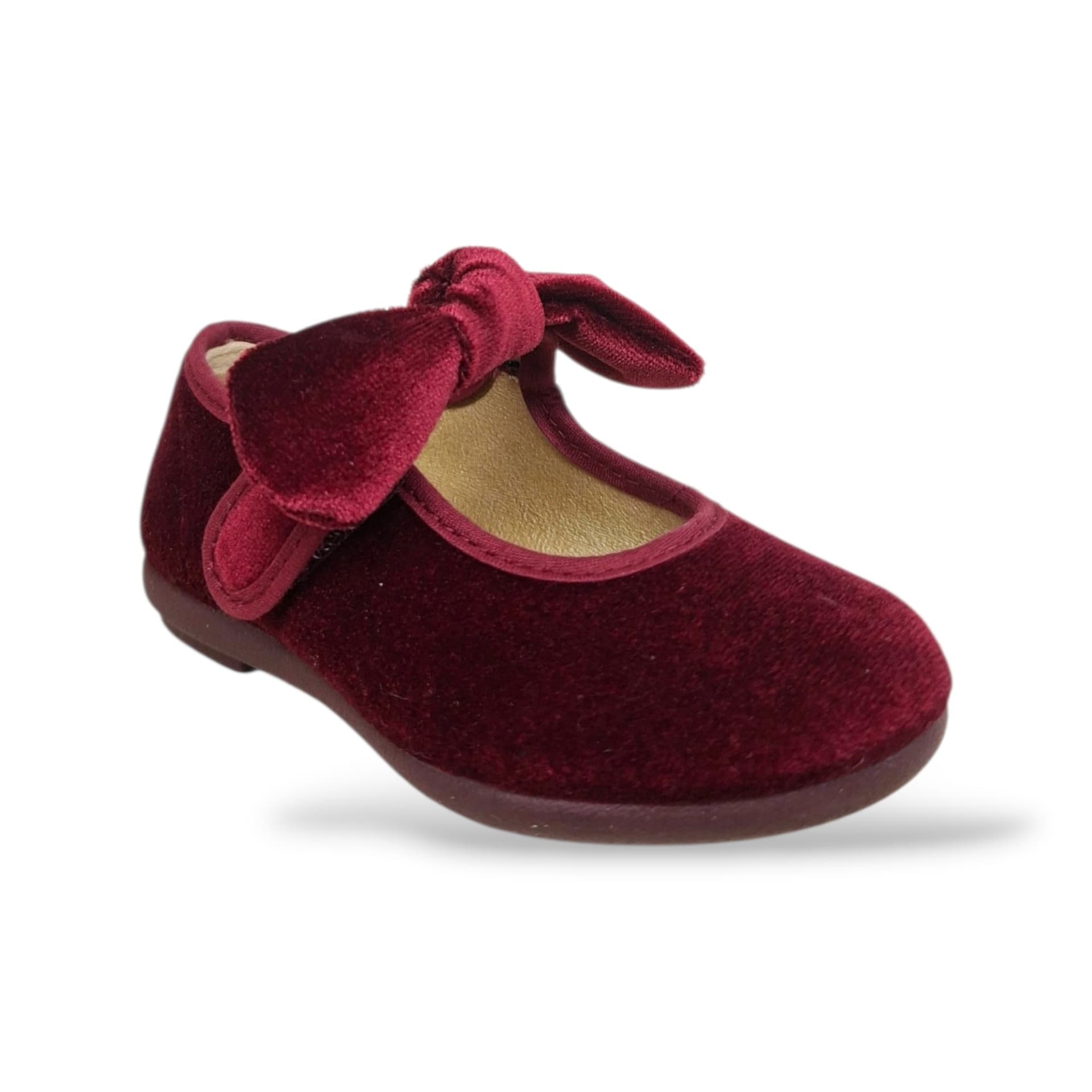 Ballerina bambina Vul-Ladi Candy bordeaux velluto velcro elegance style in Ballerine Scarpetteria Gica - Trani, commercioVirtuoso.it