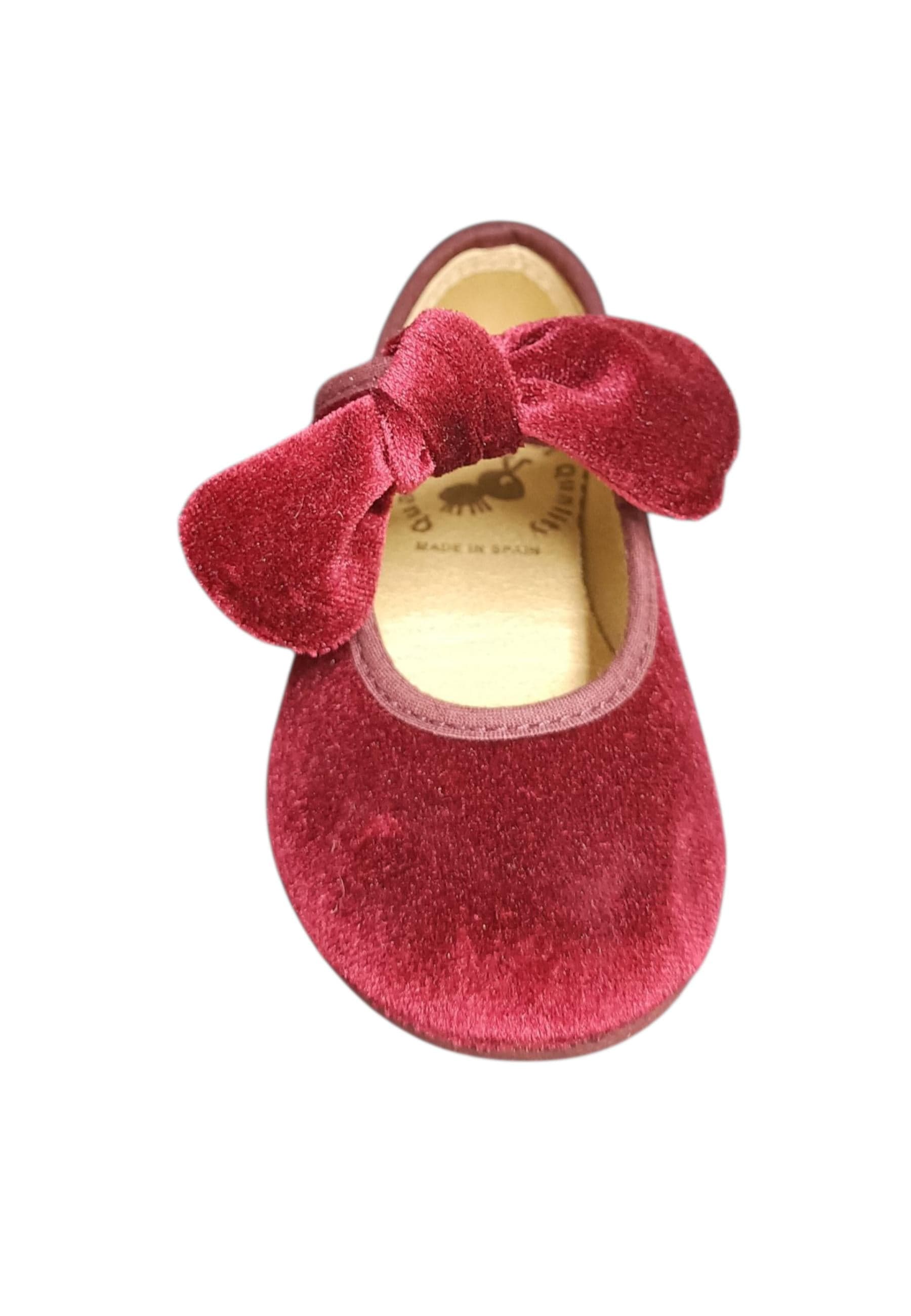 Ballerina bambina Vul-Ladi Candy bordeaux velluto velcro elegance style in Ballerine Scarpetteria Gica - Trani, commercioVirtuoso.it