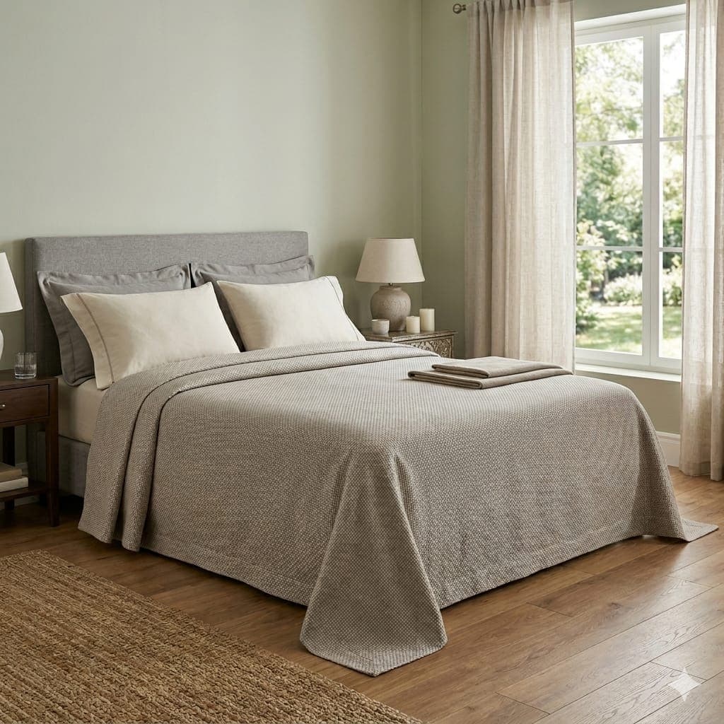 Copriletto Matrimoniale Alexander Tuscany Home Intreccio – Jacquard 260x260 cm - 8