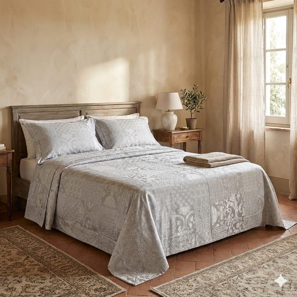 Copriletto Matrimoniale Alexander Tuscany Home Patchwork – Jacquard 260x260 cm - 8