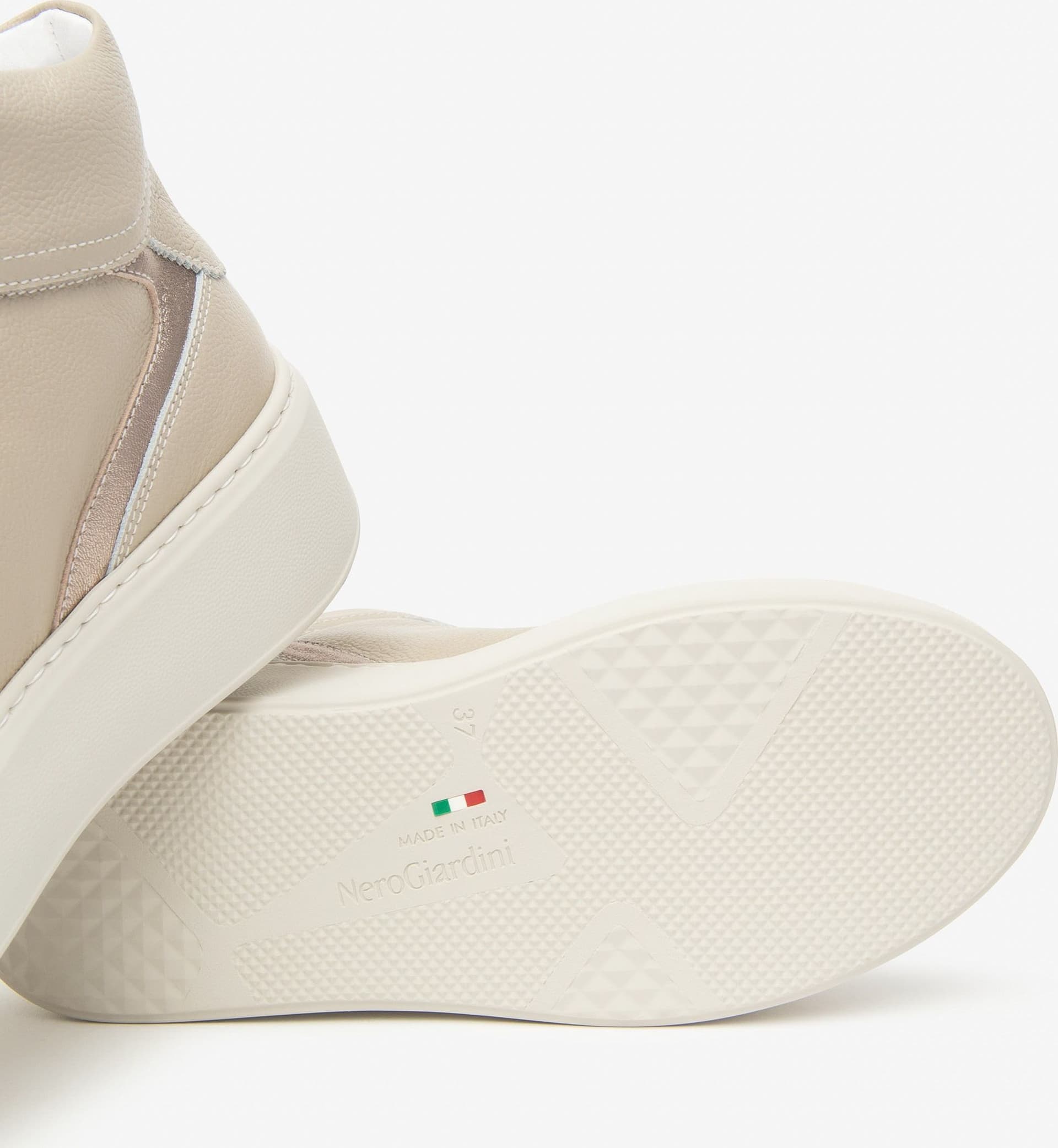 Nero Giardini sneakers donna in pelle beige I514213D412 - 4