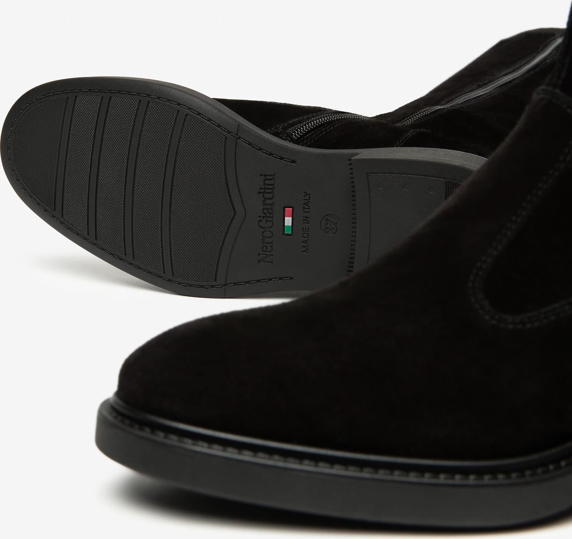 Nero Giardini stivali donna in pelle scamosciata nero I514715D100 - 4