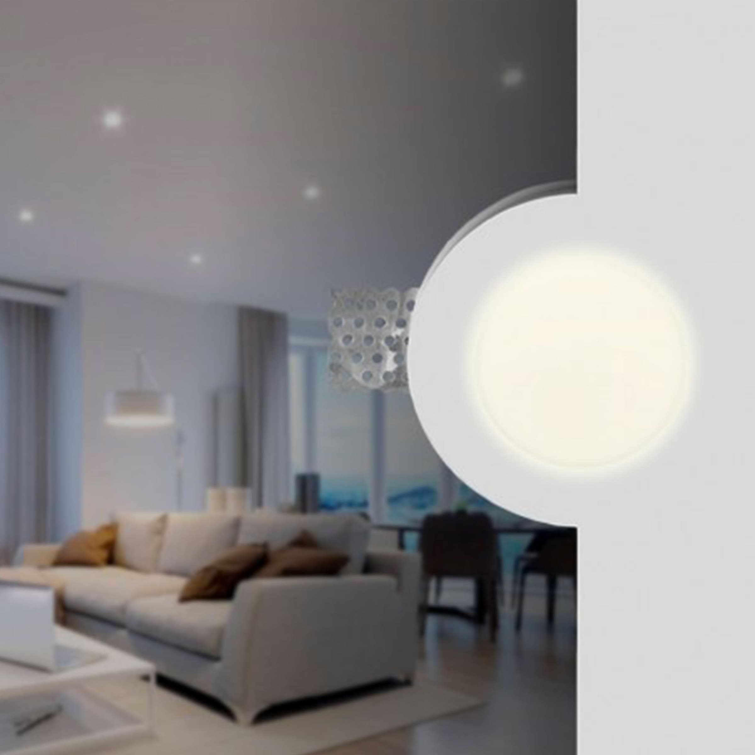 *STOCK* n.10 Portafaretto In Gesso Ceramico ad incasso Diametro 170 con Vetro 40W GU10 IP20 - Eternal Parquet