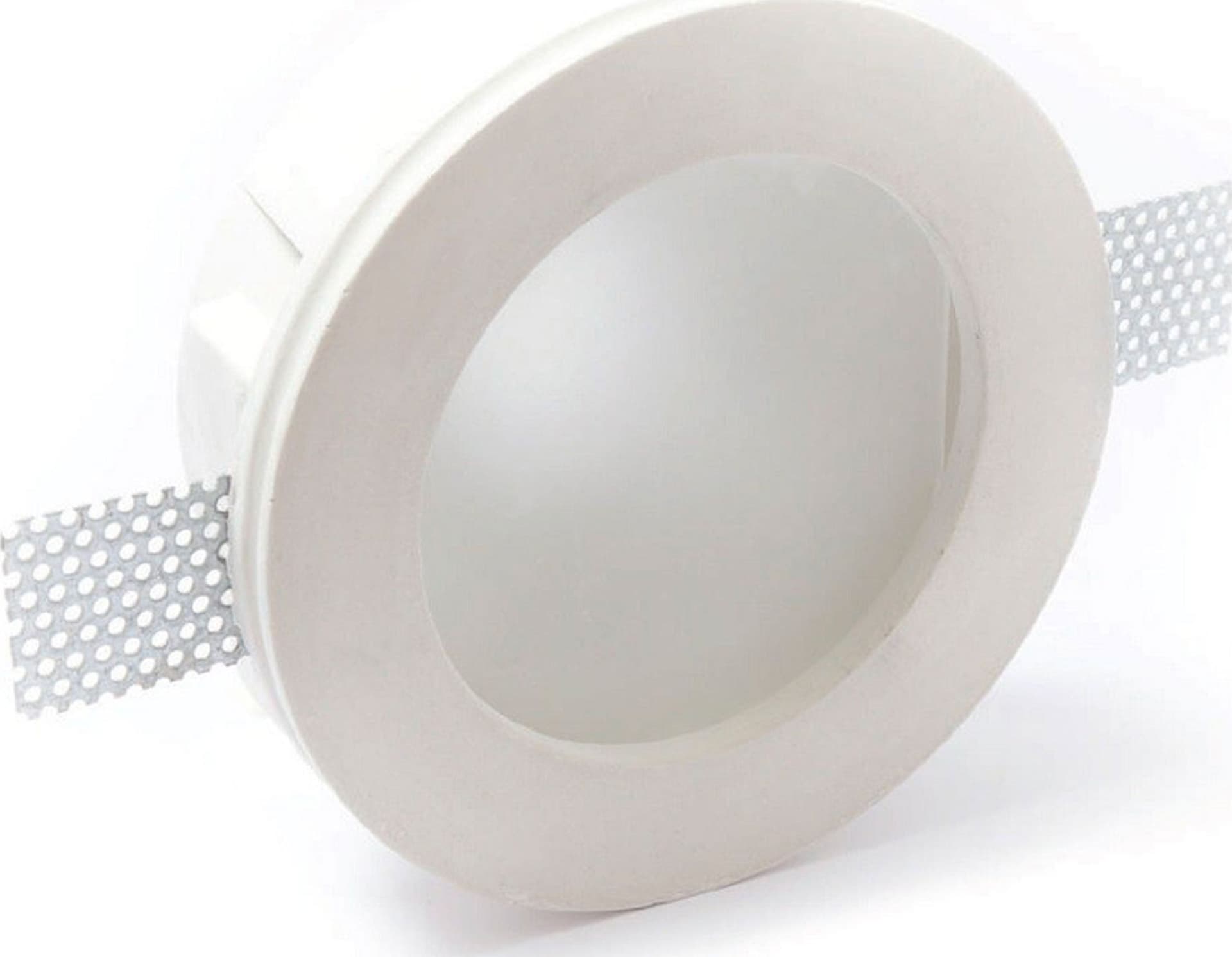 *STOCK* n.10 Portafaretto In Gesso Ceramico ad incasso Diametro 170 con Vetro 40W GU10 IP20 - Eternal Parquet