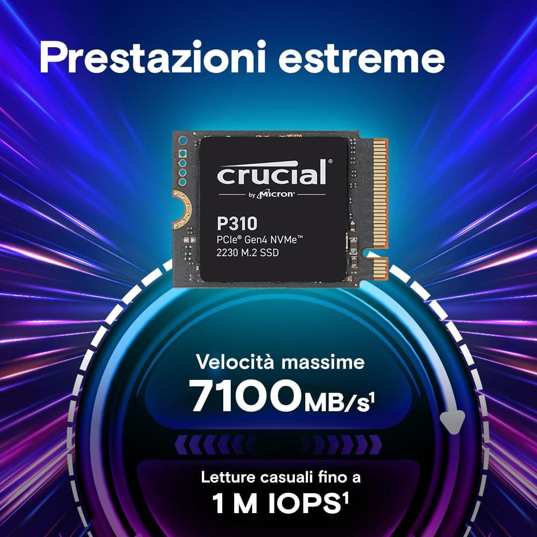 Crucial P310 Ssd Interno 2TB PCIe Gen4 NVMe 2230 M.2 CT2000P310SSD2 - 4