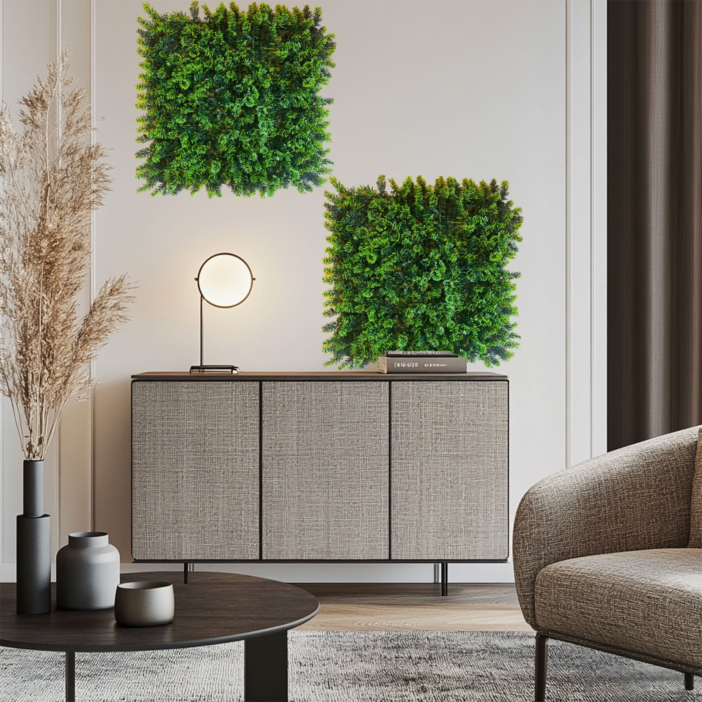 Pannelli Verde Verticale 50×50 cm Ultra-realistici e folti, per interno/esterno CIPRESSO - Eternal Parquet - Eternal Parquet