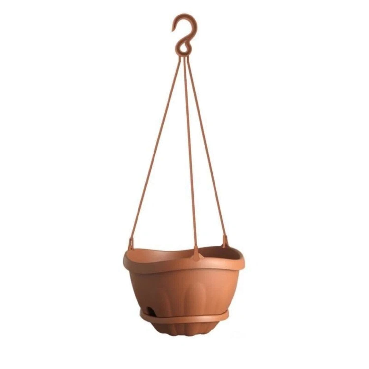 BAMA VASO A GONDOLA CON CIOTOLA E CATENA 28 CM COLORE TERRACOTTA - 2