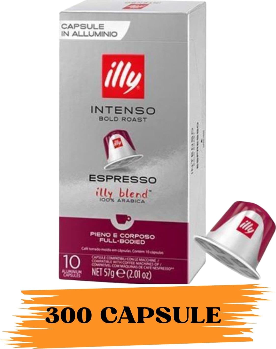 ILLY Intenso 300 Capsule In Alluminio Compatibili Nespresso - 3