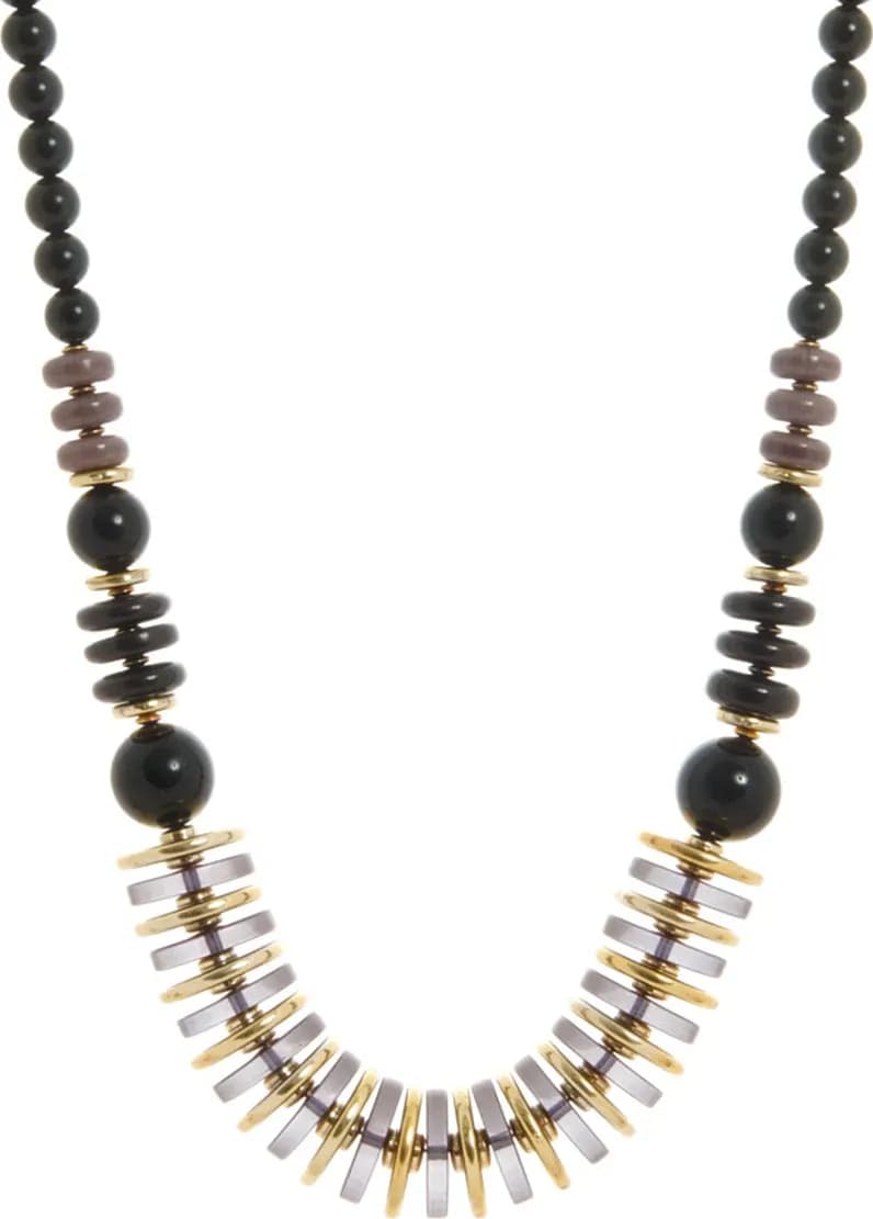 LECLAF | Collana gettoni nera