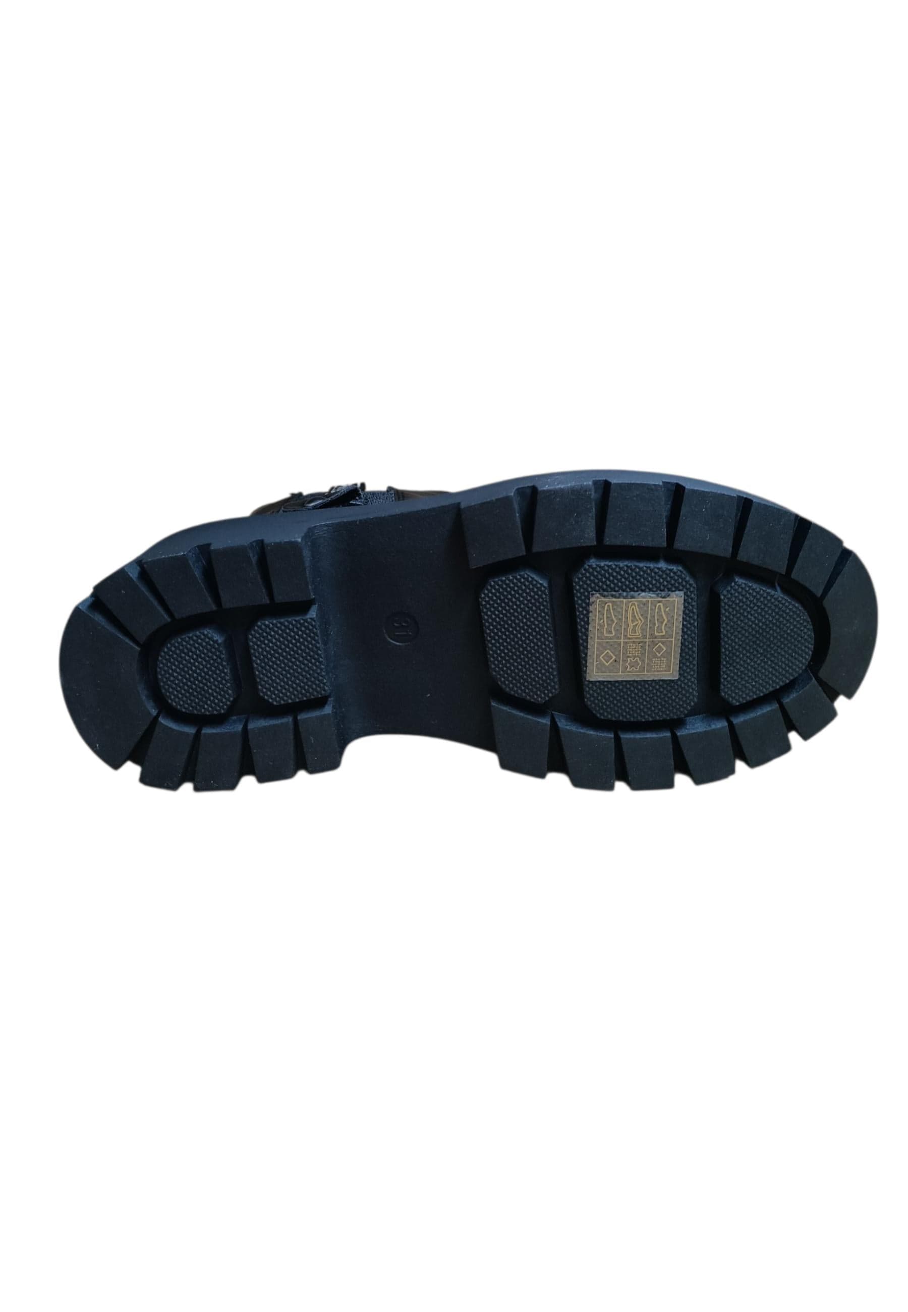 Stivaletti bambina 4US Paciotti Martin nero pelle - Stile elegante con zip laterale - 5
