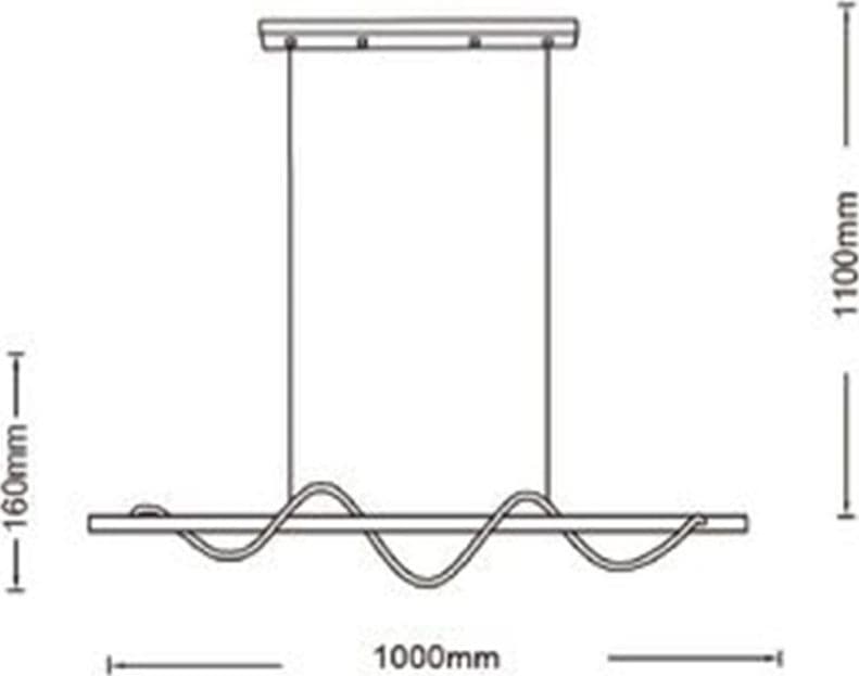 LAMPADARIO A LED 36W A SOSPENSIONE LAMPADA BIANCA TWIST TECNOLOGIA CCT SWITCH B65-B3C - 5