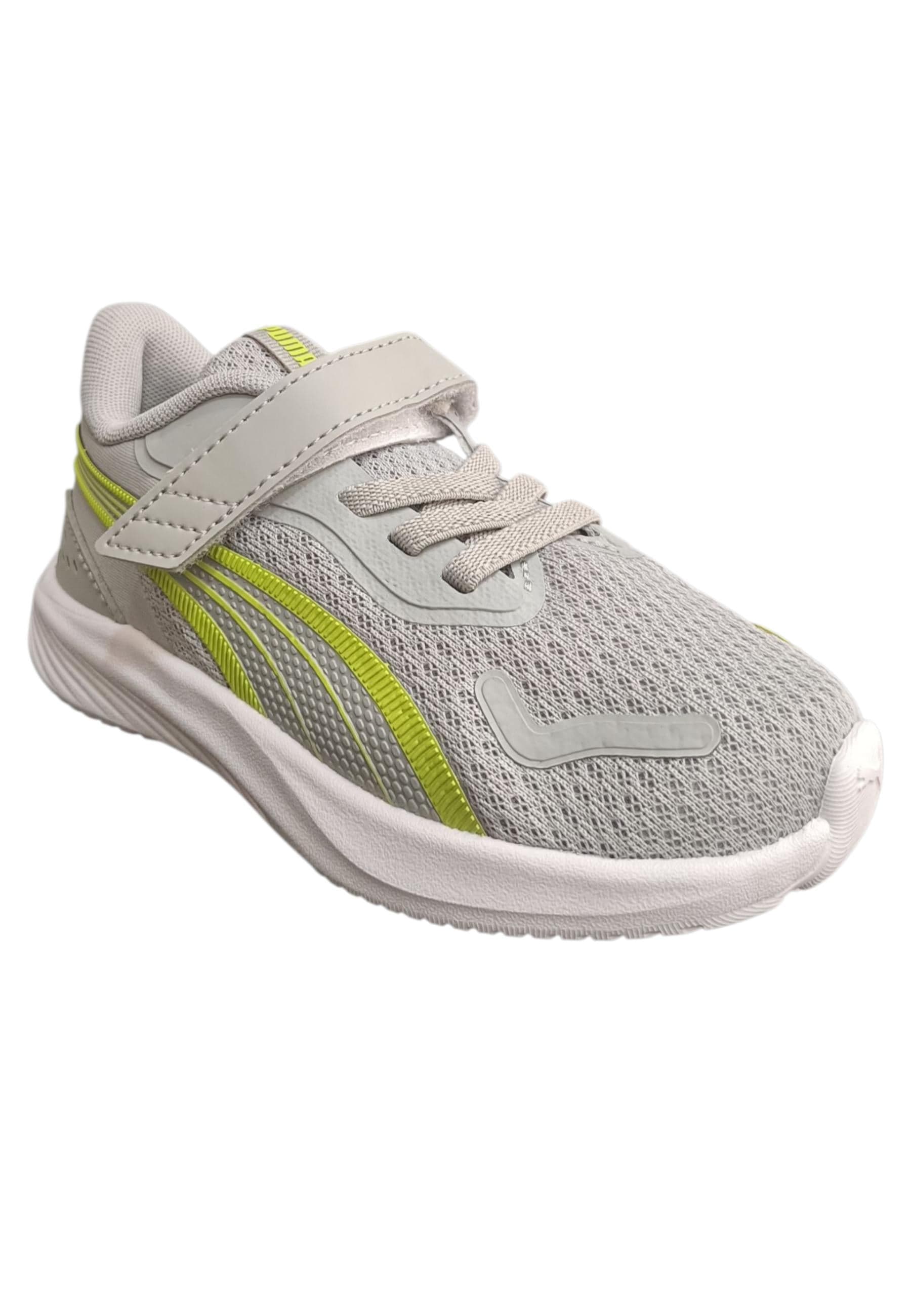 Scarpe sneakers Bambini e ragazzi PUMA POUNCE LITE  grigio-giallo laccio elastico e velcro in Ballerine Scarpetteria Gica - Trani, commercioVirtuoso.it