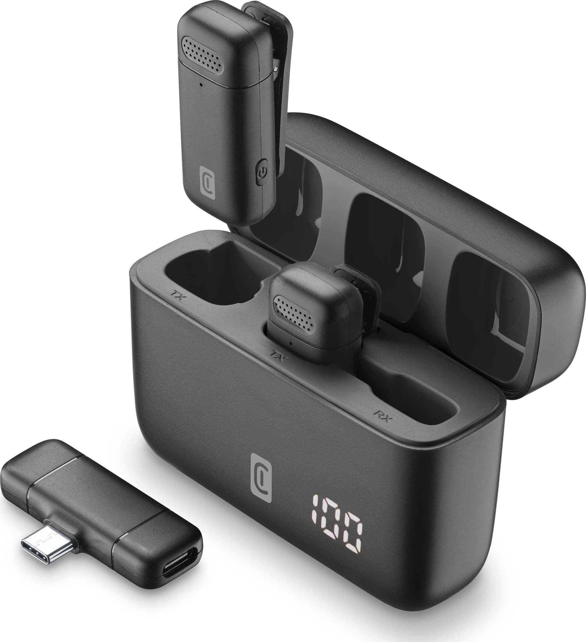 microfono wireless connettore usb-cplug and play universale 2 microfoni  in confezione - 2