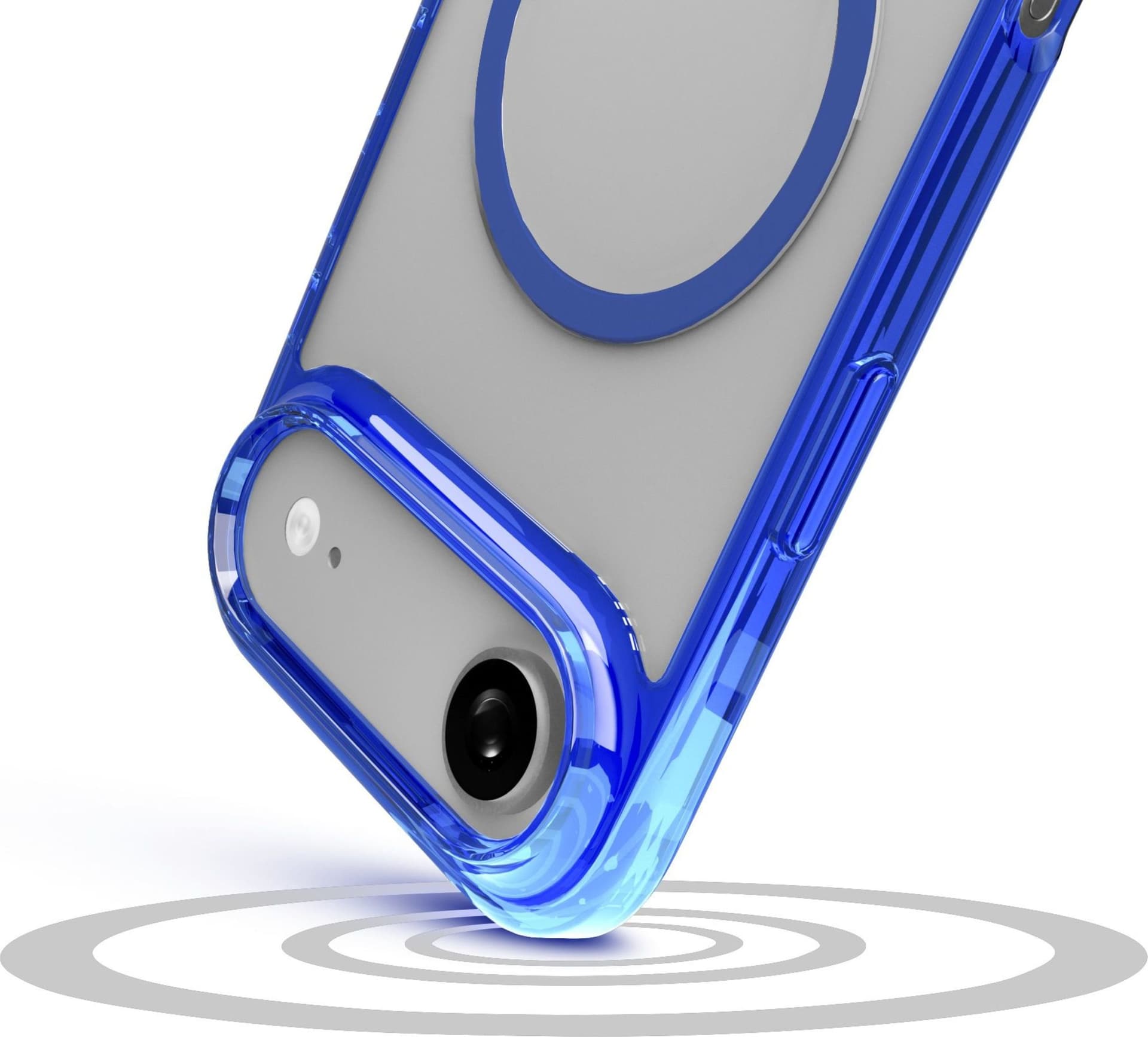 cover iphone 17 AIR blu - trasparente magsafe - 4
