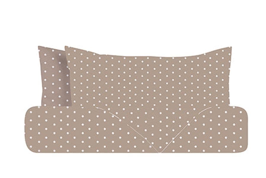 Set copripiumino federe bifaccia doubleface parure copripiumino stampa digitale 100% cotone Made in Italy POIS BIANCHI SU TROTORA in Set copripiumini e federe Vanita di raso - Sesto San Giovanni, commercioVirtuoso.it