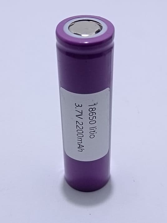 Batterie Litio 18650 3,7V Testa Piatta 2200mah Pacchi Batterie Torcia Ricambio - 3