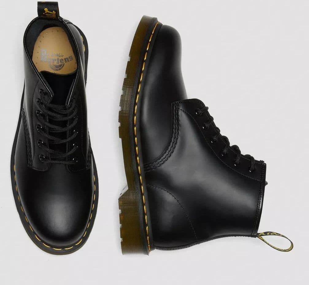 Stivali Dr Martens 101 Smooth black yellow stitch - 4