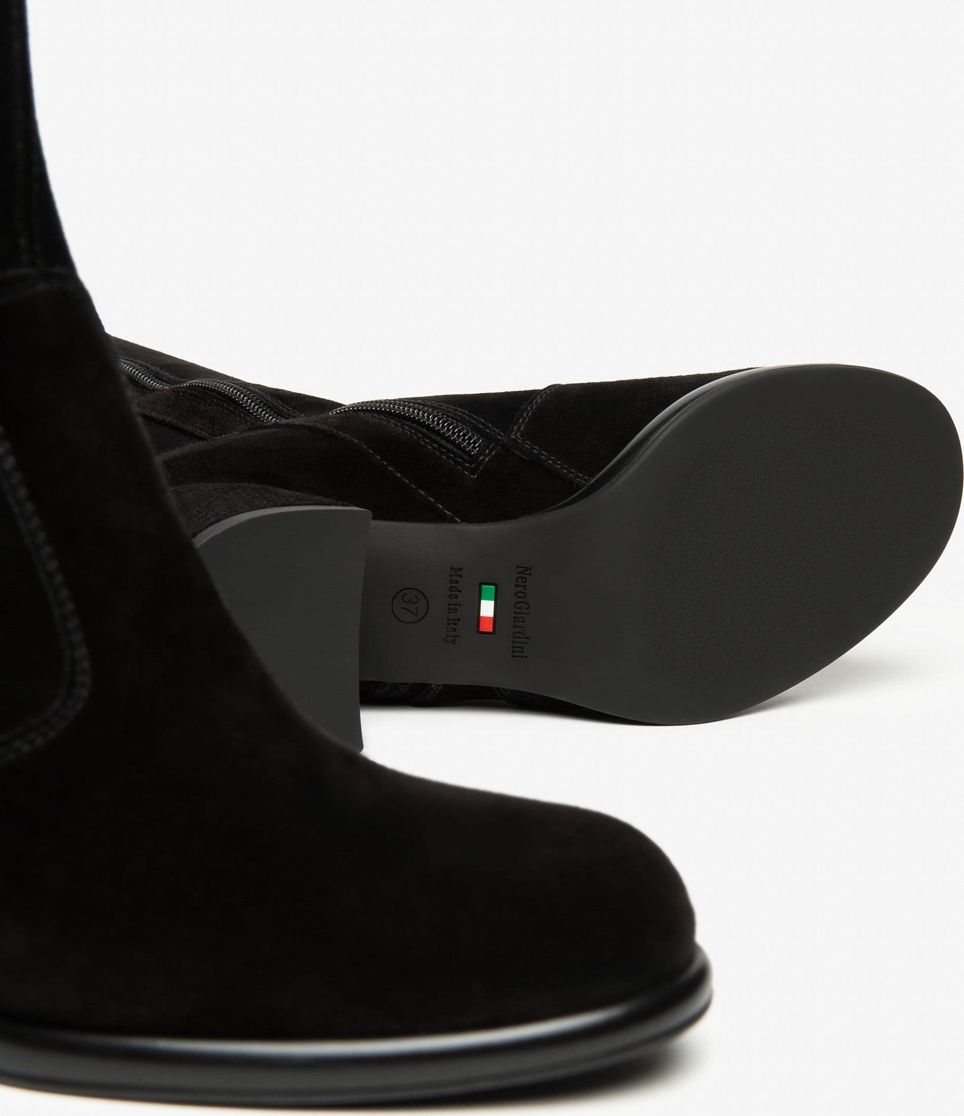 Nero Giardini stivali donna in suede nero I514312D100 - 4