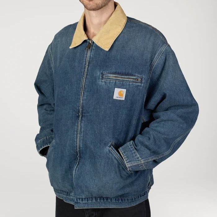 Giacca Carhartt OG Detroit blue dusty used wash - 4