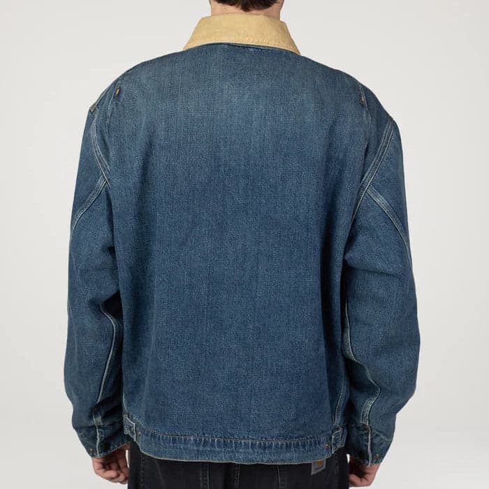 Giacca Carhartt OG Detroit blue dusty used wash - 5