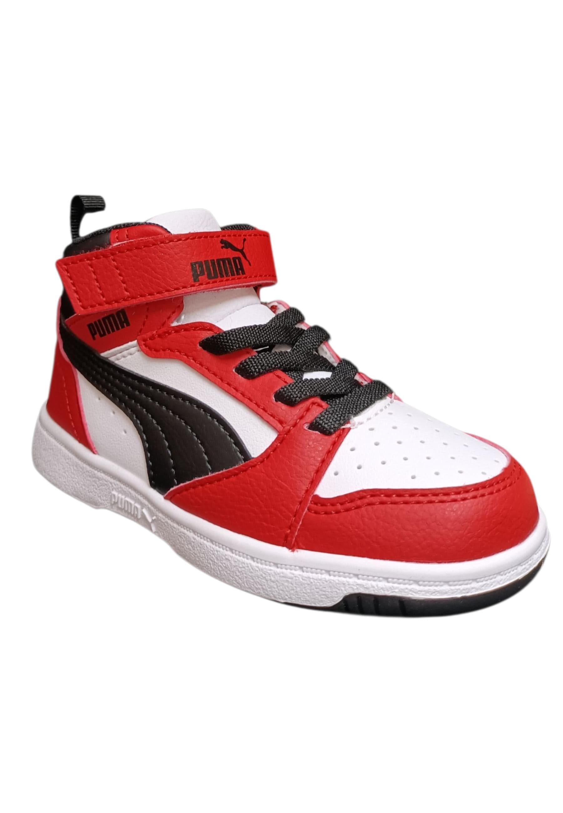 Puma Rebound Sneakers Bambino Ragazzo Bianco Rosso Nero - Scarpe Ginnastica Velcro in Sneaker casual Scarpetteria Gica - Trani, commercioVirtuoso.it