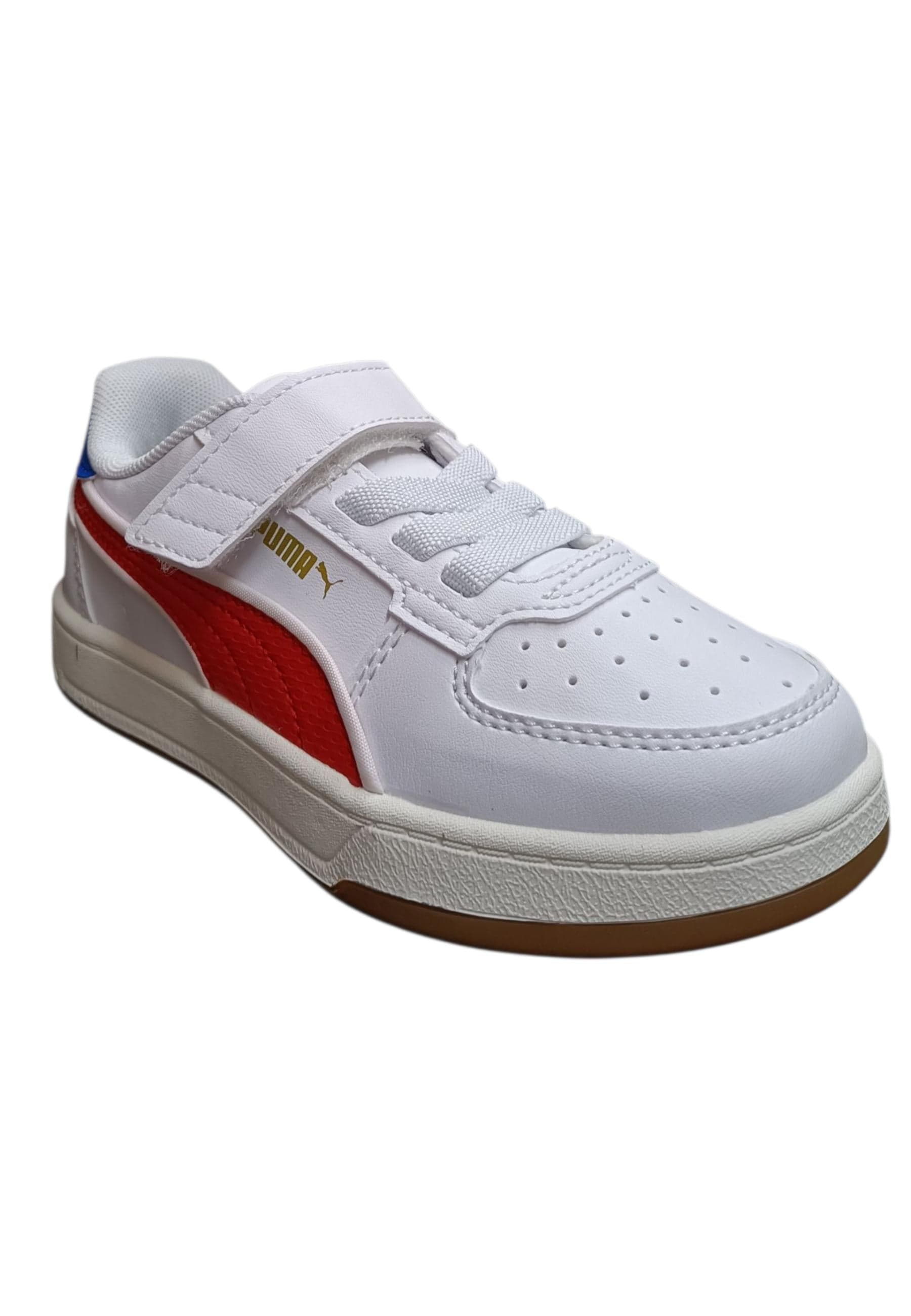 sarpe sneakers Bambini e ragazzi PUMA CAVEN  bianco-rosso-azzurro laccio elastico e velcro in Sneaker casual Scarpetteria Gica - Trani, commercioVirtuoso.it