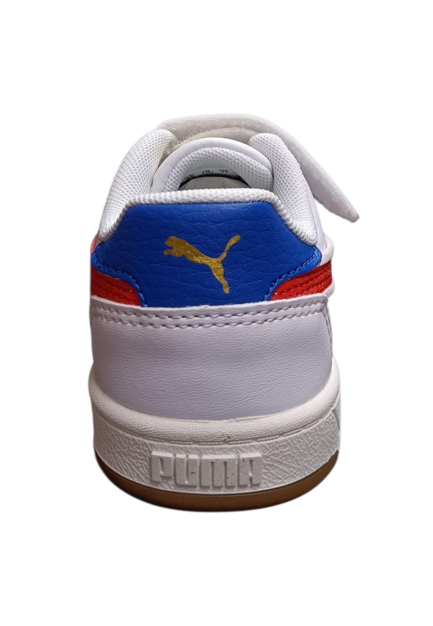 sarpe sneakers Bambini e ragazzi PUMA CAVEN  bianco-rosso-azzurro laccio elastico e velcro in Sneaker casual Scarpetteria Gica - Trani, commercioVirtuoso.it