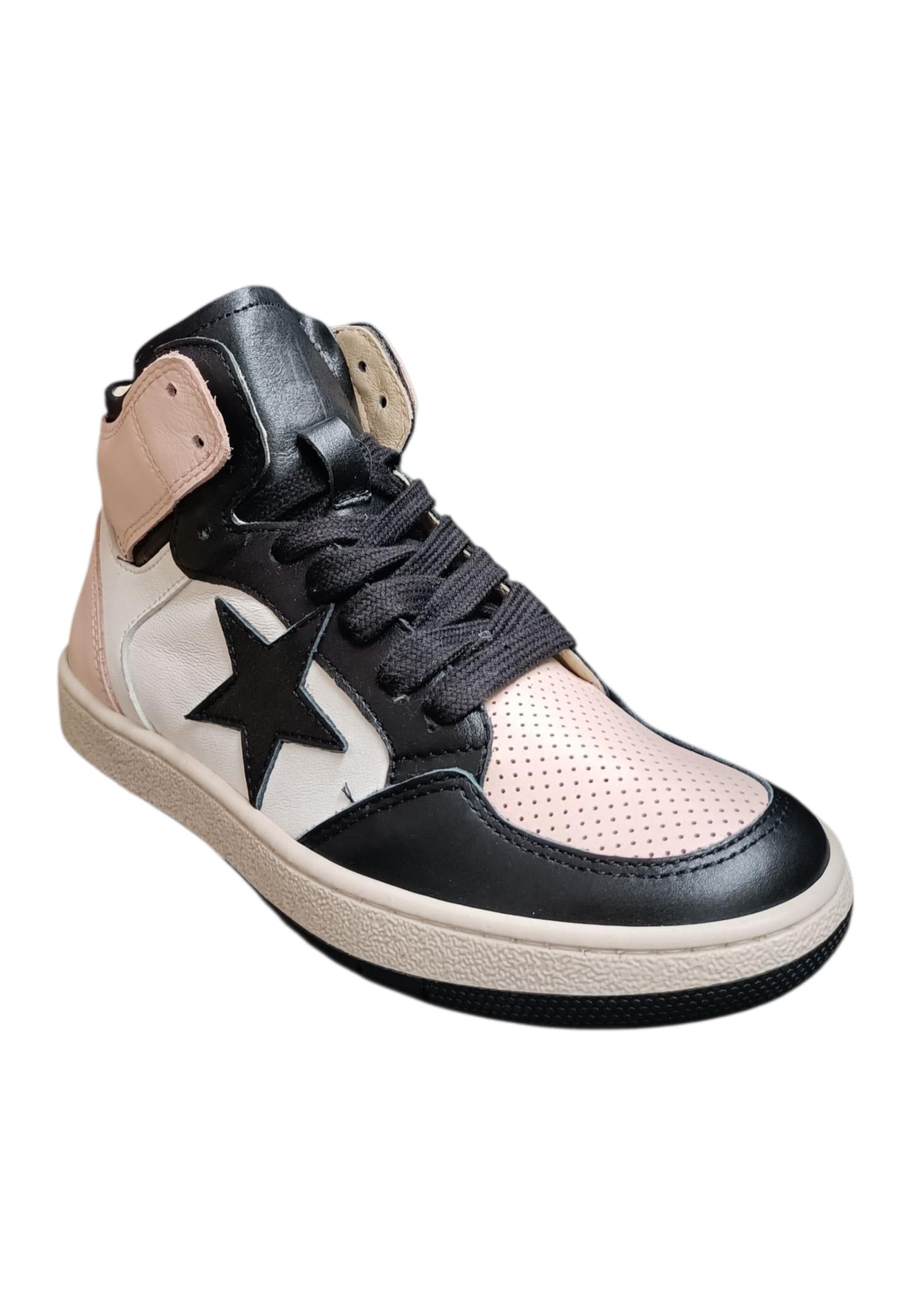 Ciao Junior Snk Sneakers Bambina Ragazza Bianco Nero Rosa - Scarpe Pelle Zip in Ballerine Scarpetteria Gica - Trani, commercioVirtuoso.it
