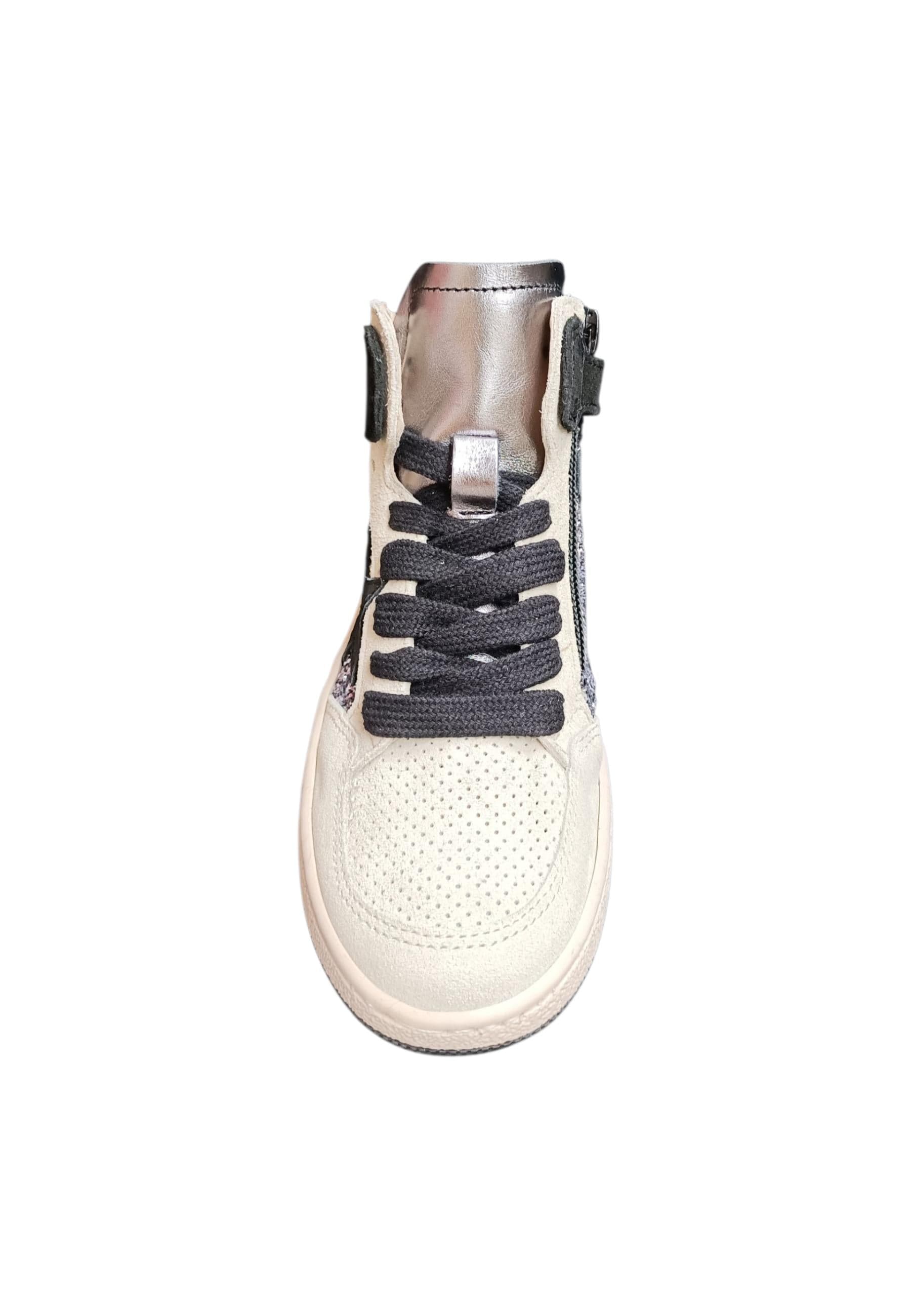 Ciao Junior Snk Sneakers Glitter Bambina Ragazza Bianco Nero Argento - Scarpe Pelle Zip in Ballerine Scarpetteria Gica - Trani, commercioVirtuoso.it