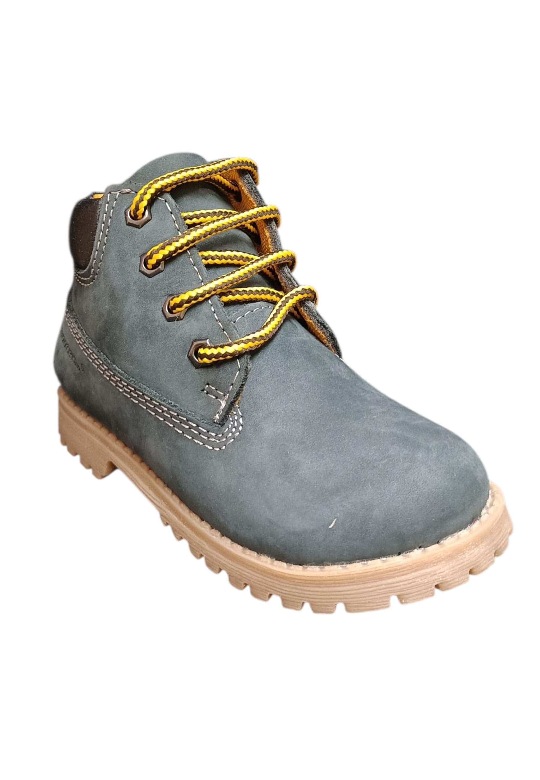 Boscaiolo bambino Shooterino Basic blue camel pelle lacci casual style in Ballerine Scarpetteria Gica - Trani, commercioVirtuoso.it