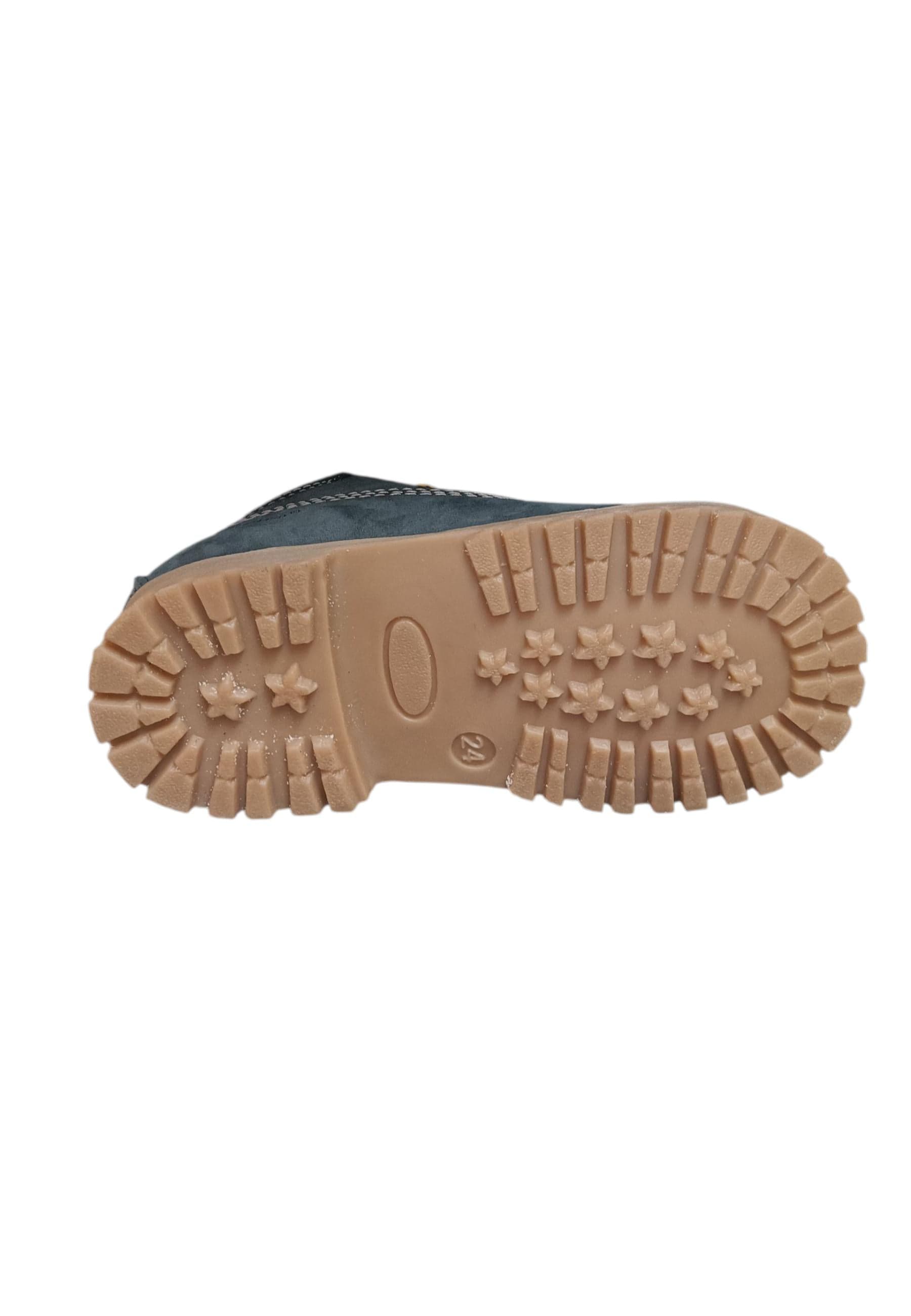 Boscaiolo bambino Shooterino Basic blue camel pelle lacci casual style in Ballerine Scarpetteria Gica - Trani, commercioVirtuoso.it