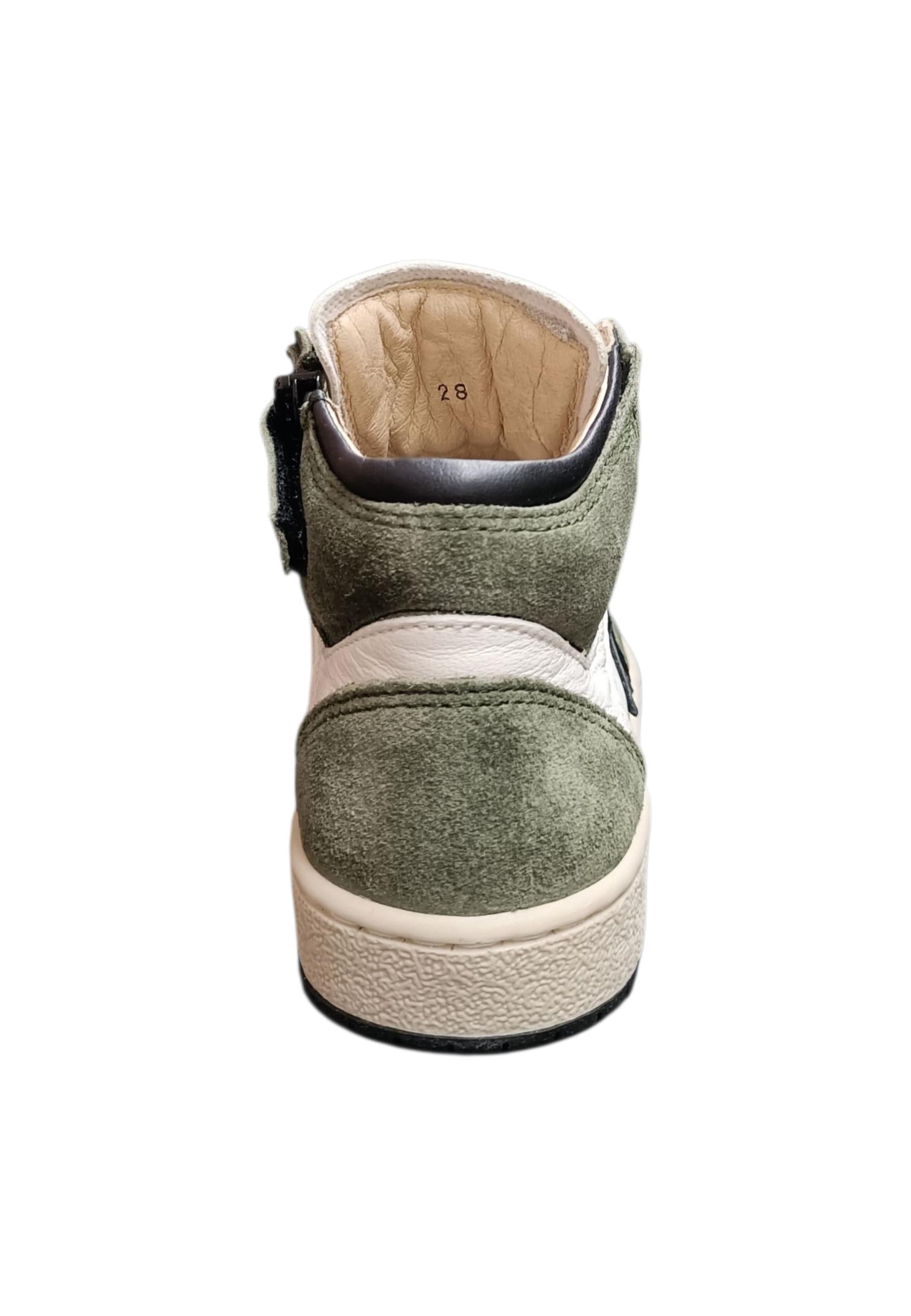 Ciao Junior Snk Sneakers Bambino Ragazzo Bianco Verdone Nero - Scarpe Pelle Zip in Ballerine Scarpetteria Gica - Trani, commercioVirtuoso.it