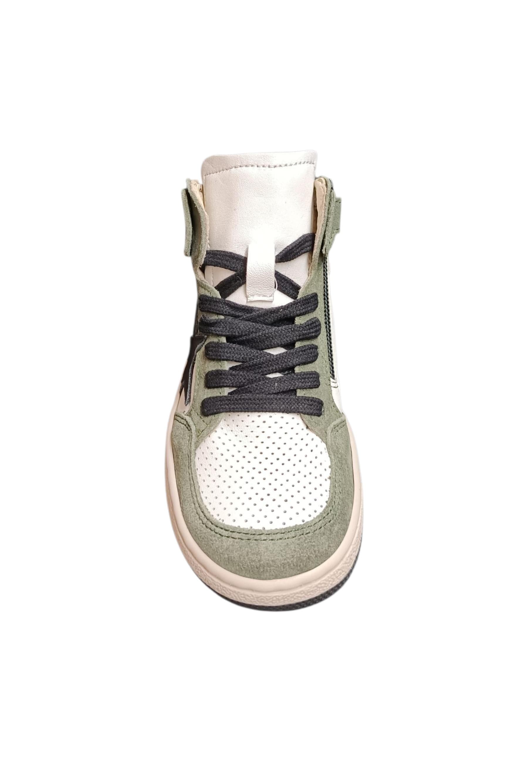 Ciao Junior Snk Sneakers Bambino Ragazzo Bianco Verdone Nero - Scarpe Pelle Zip in Ballerine Scarpetteria Gica - Trani, commercioVirtuoso.it