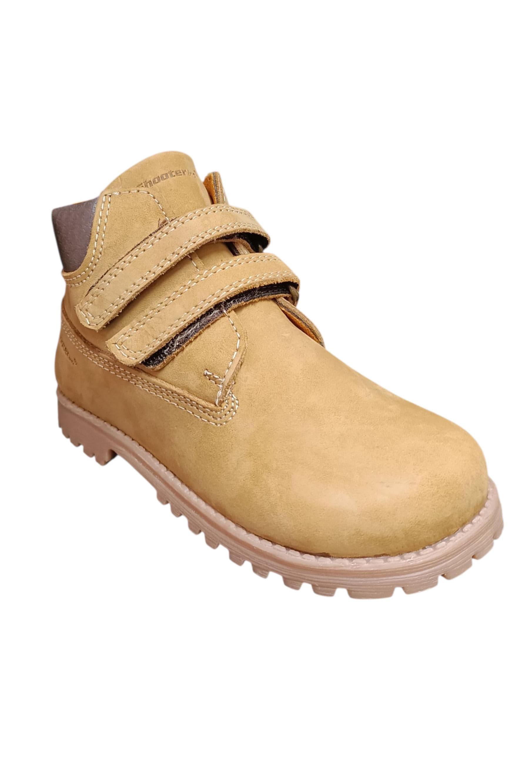 Boscaiolo bambino Shooterino Basic camel marrone pelle velcro casual style in Ballerine Scarpetteria Gica - Trani, commercioVirtuoso.it