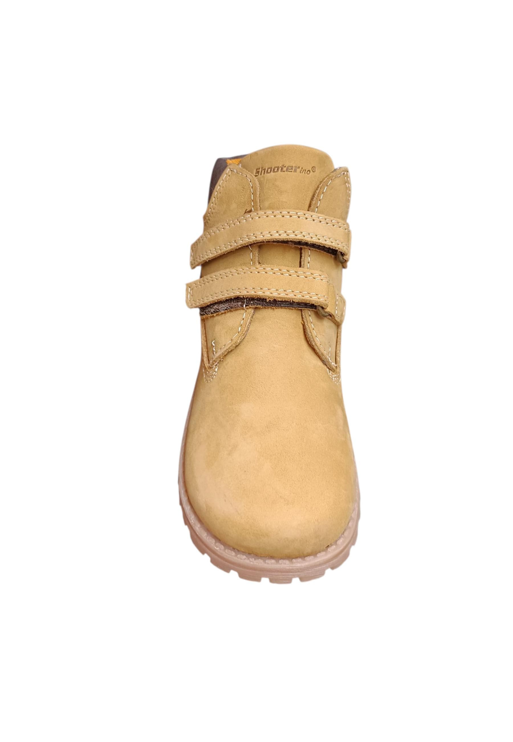 Boscaiolo bambino Shooterino Basic camel marrone pelle velcro casual style in Ballerine Scarpetteria Gica - Trani, commercioVirtuoso.it