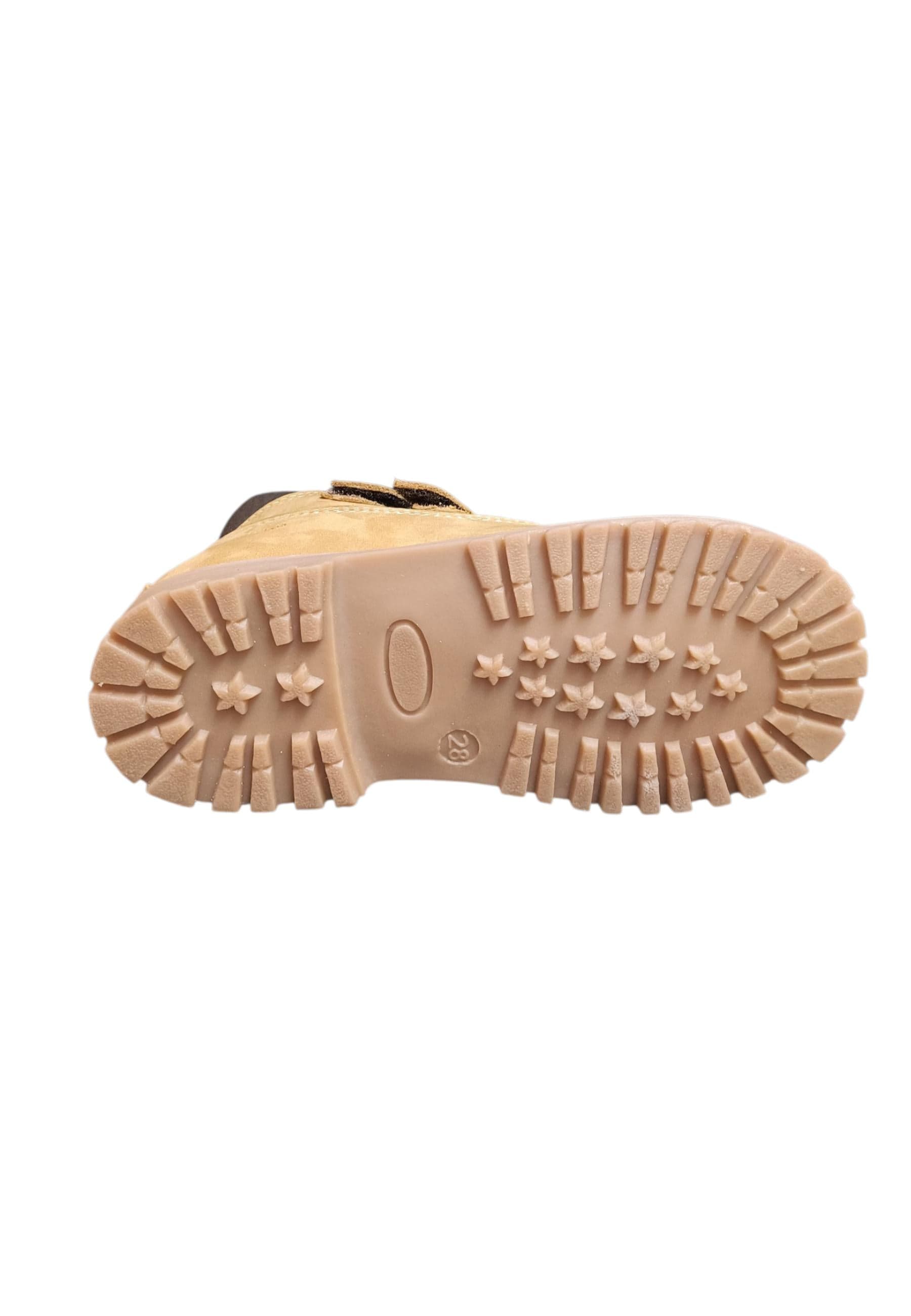 Boscaiolo bambino Shooterino Basic camel marrone pelle velcro casual style - 5